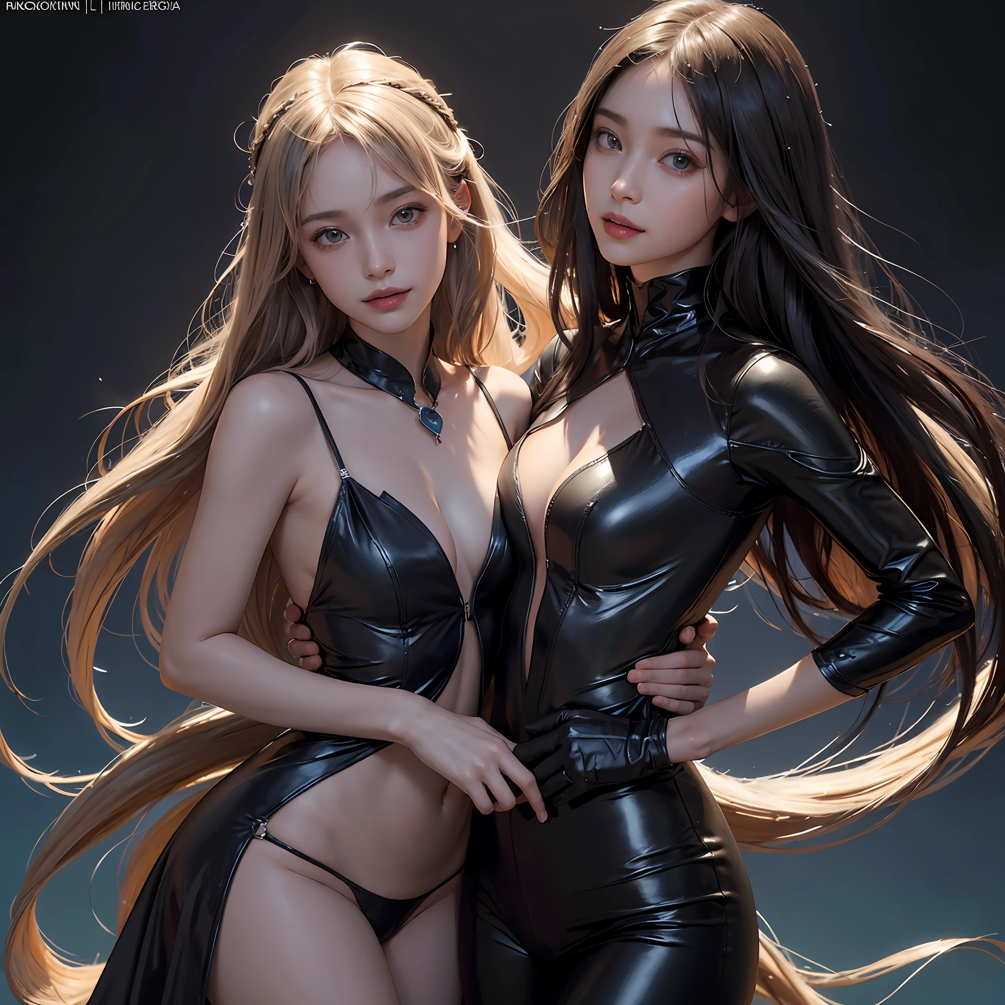 (Positive focus), (in the darkness nigth:1.6), Surrealistic Female Portraits by David Hockney and Alphonse Mucha, Fantasyart, photographrealistic, 动态照明, art stations, poster for, Volumetriclighting, Very detailed faces, 4 k'', Award-Awarded, 1girll, in the darkness nigth, deep shading, low tune, cowboy lens, (official outfit:1.4), long whitr hair, whaite hair, joyful smile, skin textures,full bodyesbian,Tight clothing, intimate clothing,