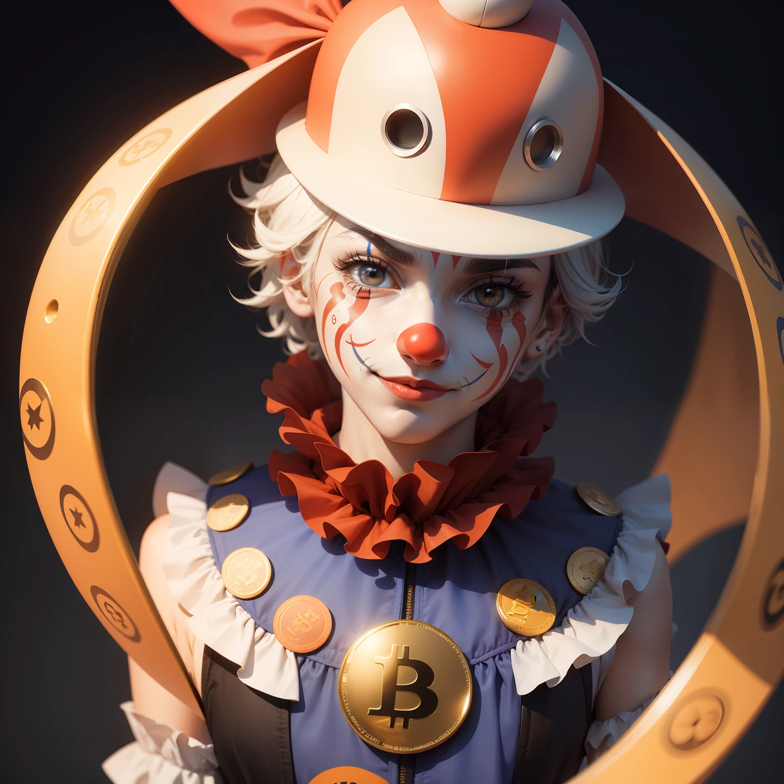 Design a clown avatar,About the type of coin circle,Ethereum,Bitcoin