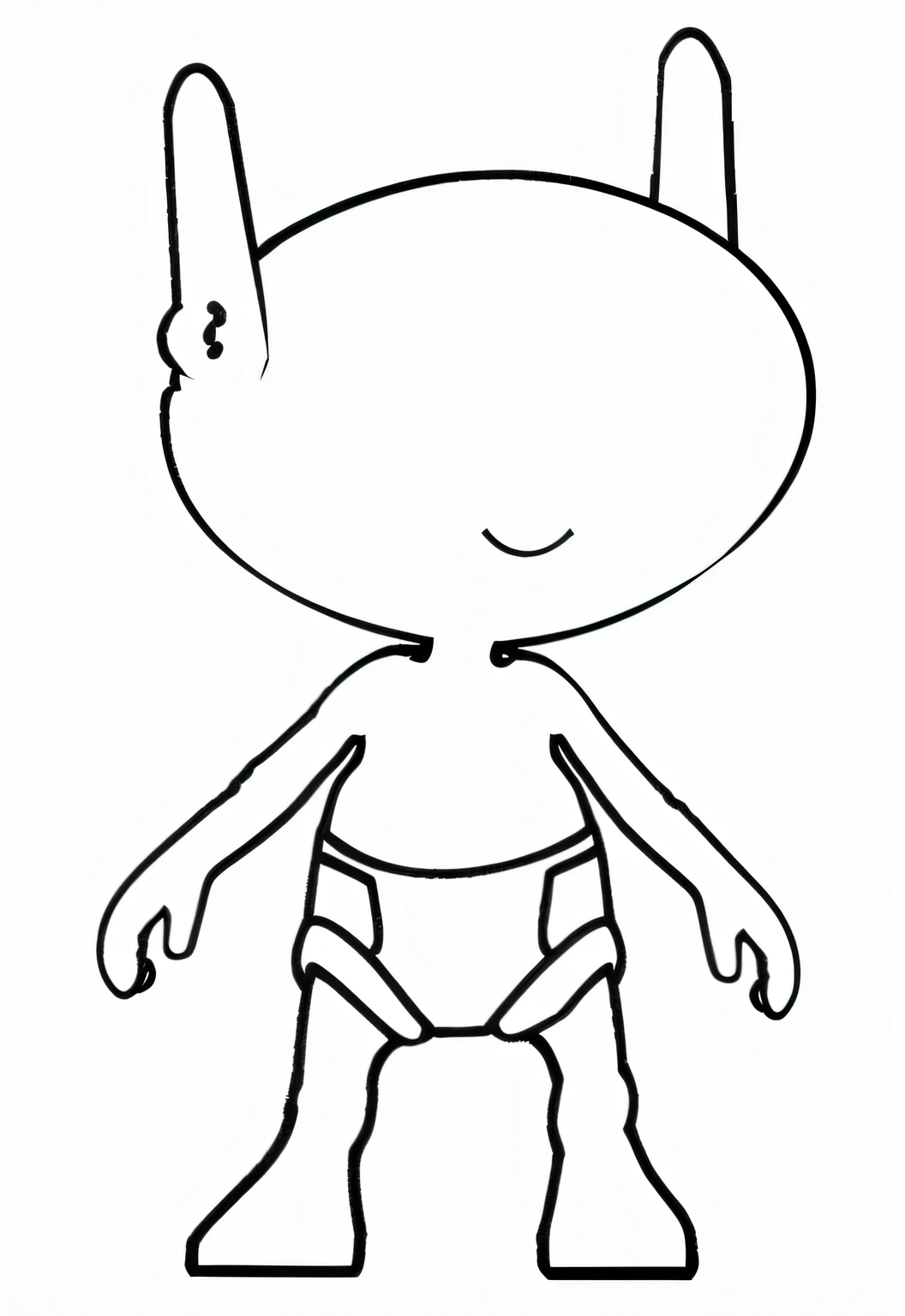 alien bob, no background, no colour