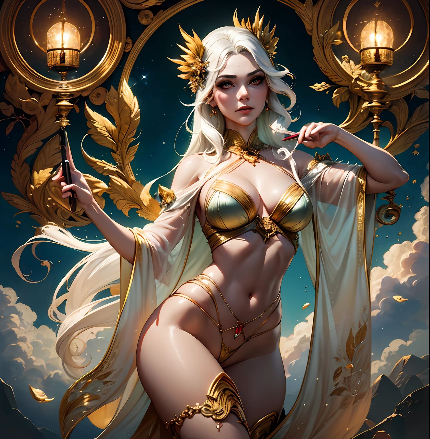 face by tom bagshaw art station,, Moon Goddess, Full Length Figure, Contemptuous Gaze, Detailed Face, (Naked: 1.4), (See-Through Lingerie: 1.3), Gold Decoration, Black Plain Background,beautiful caucasian girl close-up, body in dynamic movement, oil, digital art, splash, full body,art by Sakimichan,oriental mandala tattoo, fractal background, silver and gold and bronze spirit,floating antique clock, lamp ancient, splash,seductive pose, visible pubic hair, breasts visible,full body,beautiful European Caucasian Girl, Beauty, sexy, bare breast, cleavage, bare legs, see-through, standing, hanfu, wet, clear, realistic, highest detail, dragon pattern, phoenix, sacred, holy, golden mountains, heavenly palace, countless palaces, clouds, golden light, golden lotus, (tianchi bath), view of pubic hair,splash, full body,art by Sakimichan,slight smile,plash,seductive pose, visible pubic hair, breasts visible,full body,Transparent clothing, slight smile,Jean-Baptiste Monge style, bright, beautiful , splash, Glittering , cute and adorable, filigree, , rim lighting, lights, extremely , magic, surreal, fantasy, digital art, , wlop, artgerm and james jean,floating antique clock, lamp ancient, splash,floating antique clock,face by tom bagshaw art station,, The perfect masterpiece,Highest quality,Perfect artwork,8K, Upper Body Lens,front portrait,Delicate face,Watching the audience, beautifuGirl,Magical transparent eyes,white hair,Red background, Digital Art,plane illustrations,colorful illustration,minimalist style,anime cartoon style,face by tom bagshaw art station, view of pubic hair,Goddess maiden, gorgeous, splashing, flame, flowing pen and ink,full female body, beautiful caucasian girl close-up, body in dynamic movement,fluid, 3d fractals, light particles, spirit ink, smooth, shimmery, dreamy glow, 16k, sf, complex art masterpiece, Transparent clothing, slight smile,, open legs, view of pubic hair, 1 sexy girl in transparent forest clothes,exposed breasts, open transparent t-shir