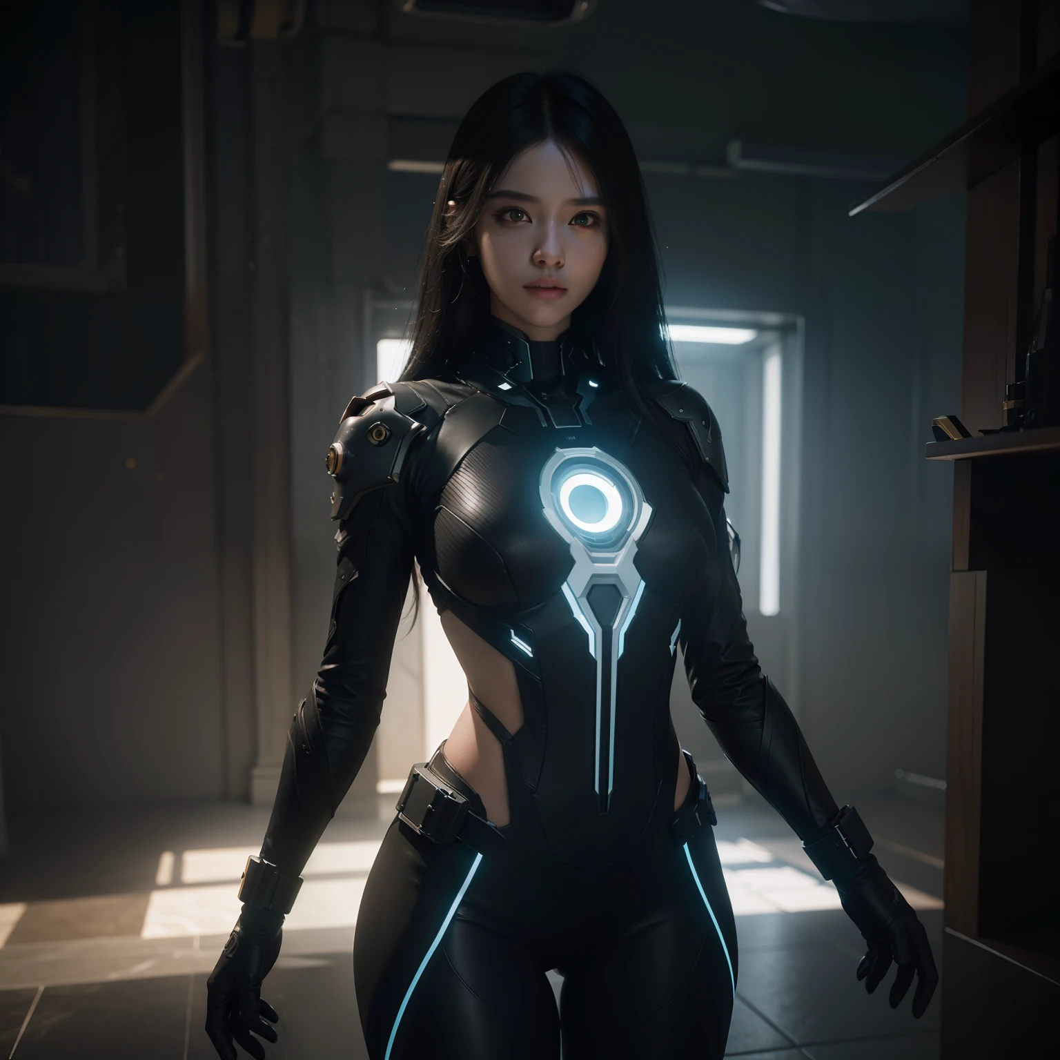 ((Best quality)), ((masterpiece)), (detailed:1.4), 3D, an image of a beautiful cyberpunk female with thick voluminous hair,light particles, pure energy chaos antitech,HDR (High Dynamic Range),Ray Tracing,NVIDIA RTX,Super-Resolution,Unreal 5,Subsurface scattering,PBR Texturing,Post-processing,Anisotropic Filtering,Depth-of-field,Maximum clarity and sharpness,Multi-layered textures,Albedo and Specular maps,Surface shading,Accurate simulation of light-material interaction,Perfect proportions,Octane Render,Two-tone lighting,Wide aperture,Low ISO,White balance,Rule of thirds,8K RAW