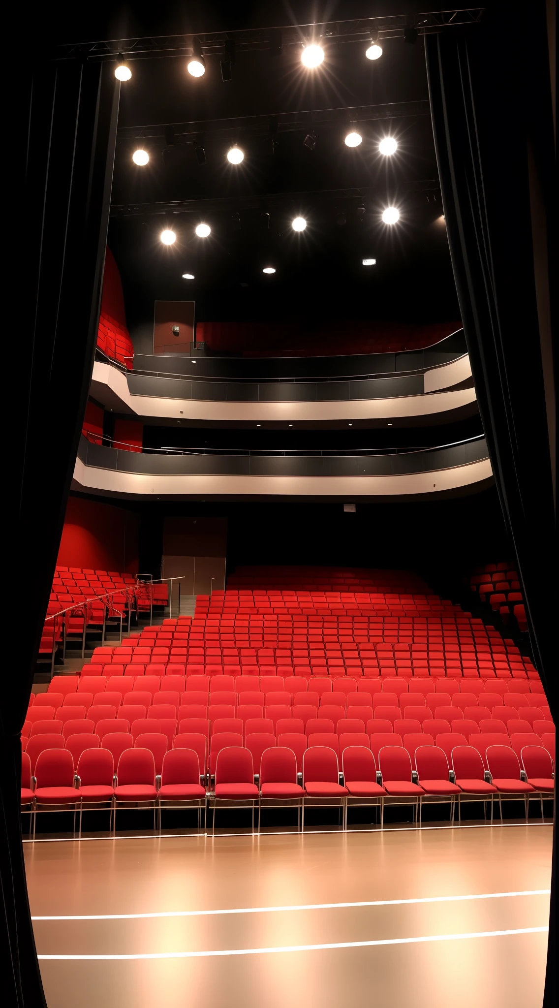 Crie a foto de um teatro igual a essa