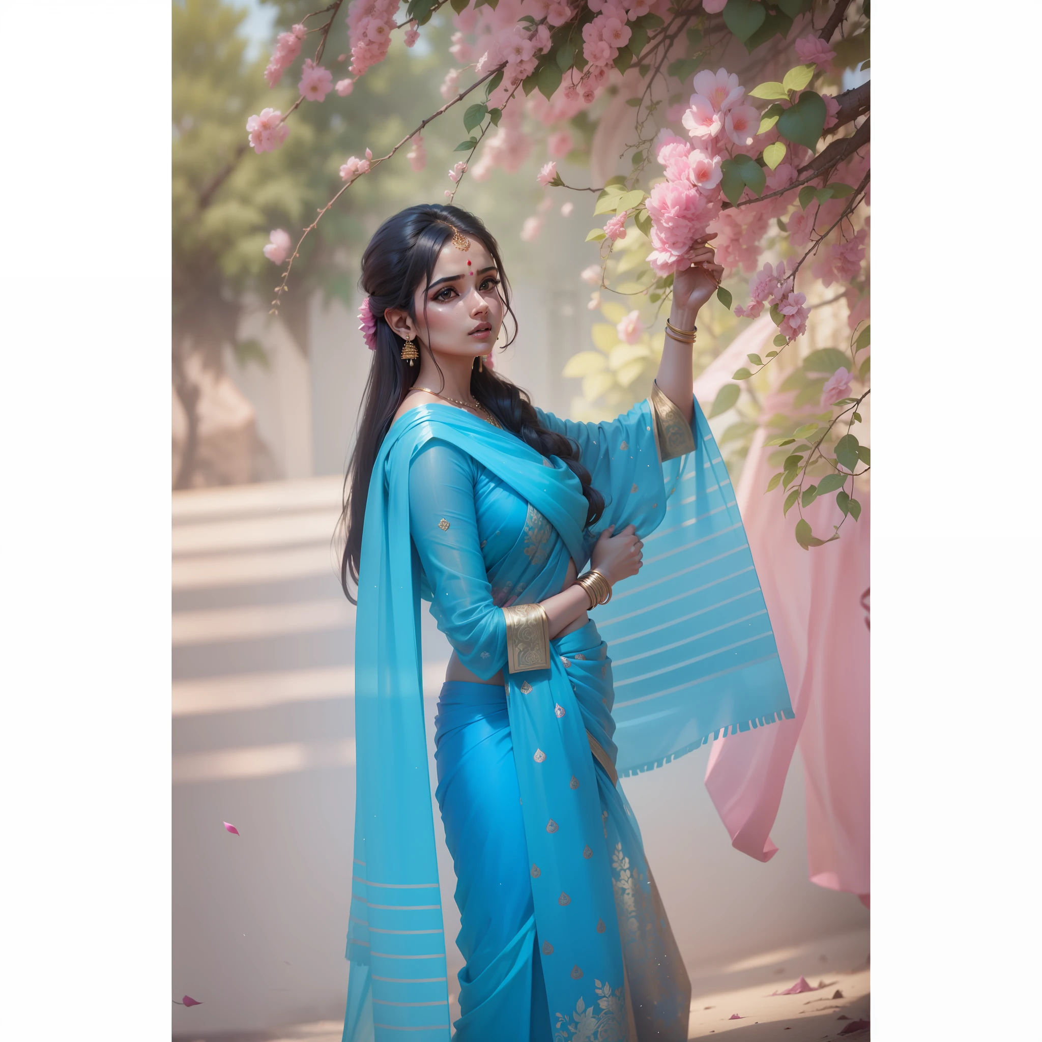 Pink saree vfx