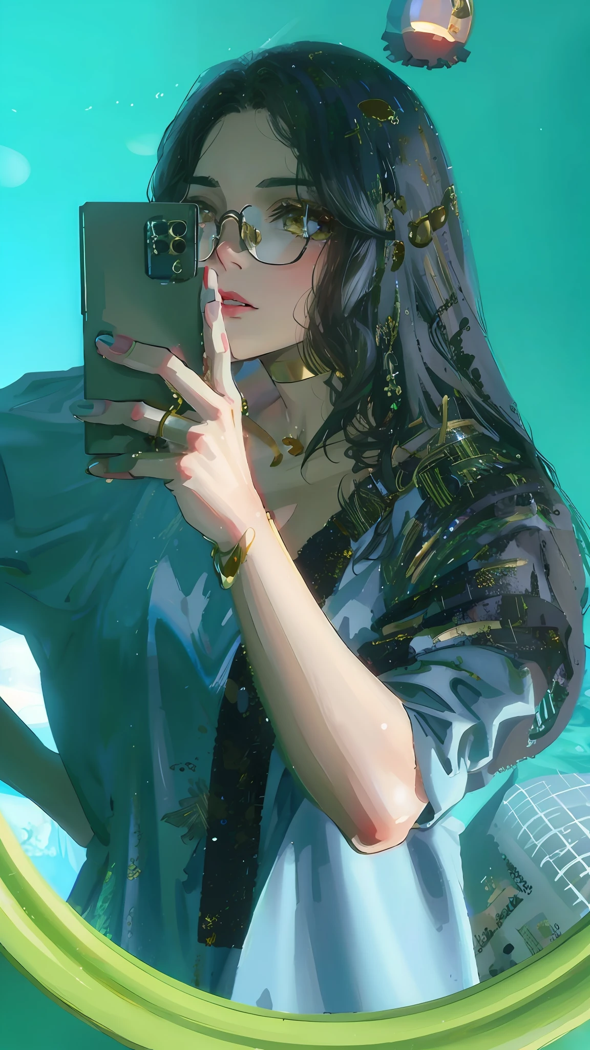masterpiece, best quality, ultra-detailed, 1girl, solo, looking at viewer, (curvy:1.1), large breasts, black hair, long hair, hair over one eye, (wavy hair:1.1), yellow eyes, , (breasts apart:1.3), groin, (pasties:1.3), neck ring, armlet, bracelet, (thighlet:1.2), (white veil:1.2), (hair ornament:1.1), navel piercing, (chain:1.1), (gold:1.3), (gold trim:1.2), rose, sweat, spread legs, sitting, arm up, full body, anklet, barefoot, on bed