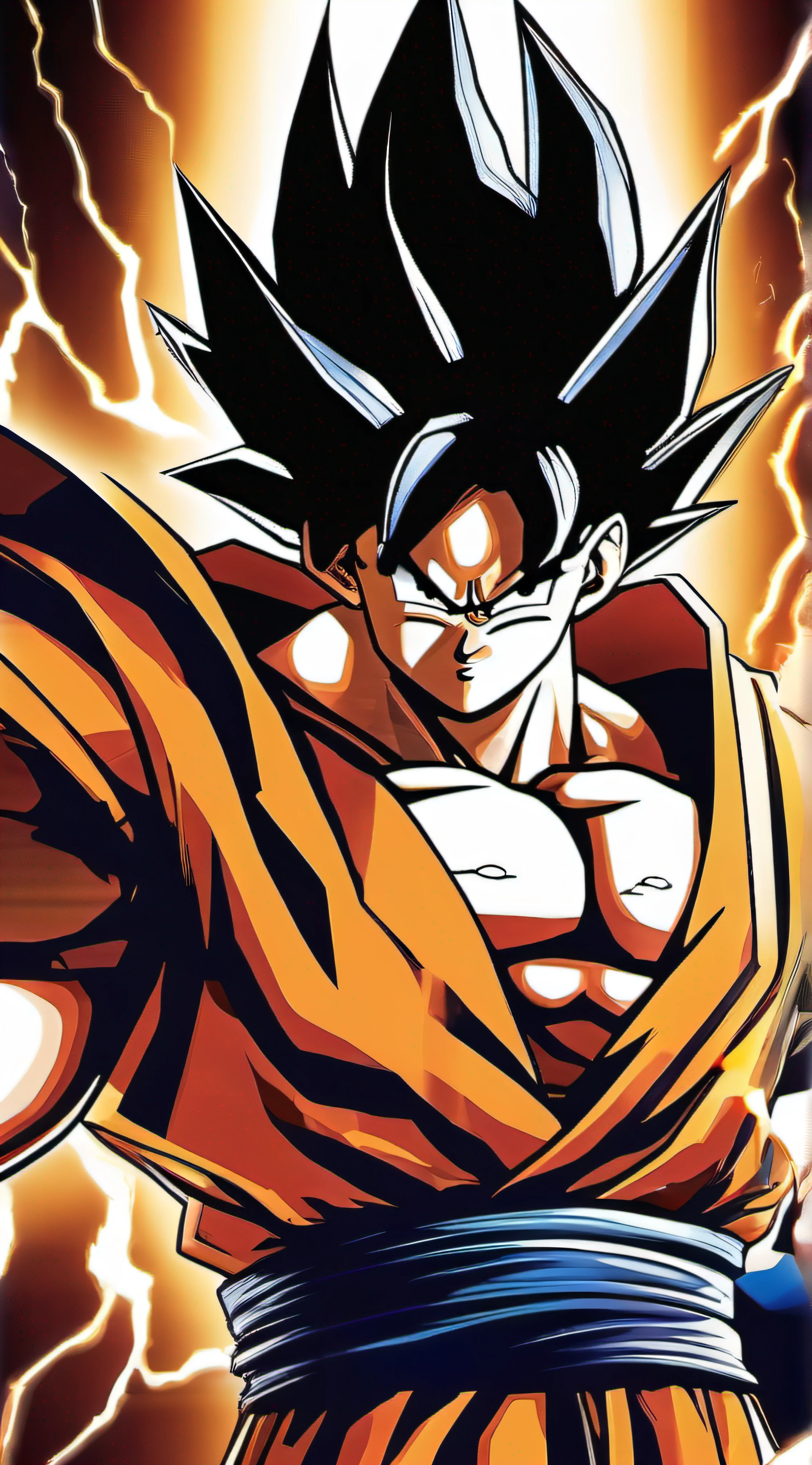 Goku character using superior instinct in place with destruction