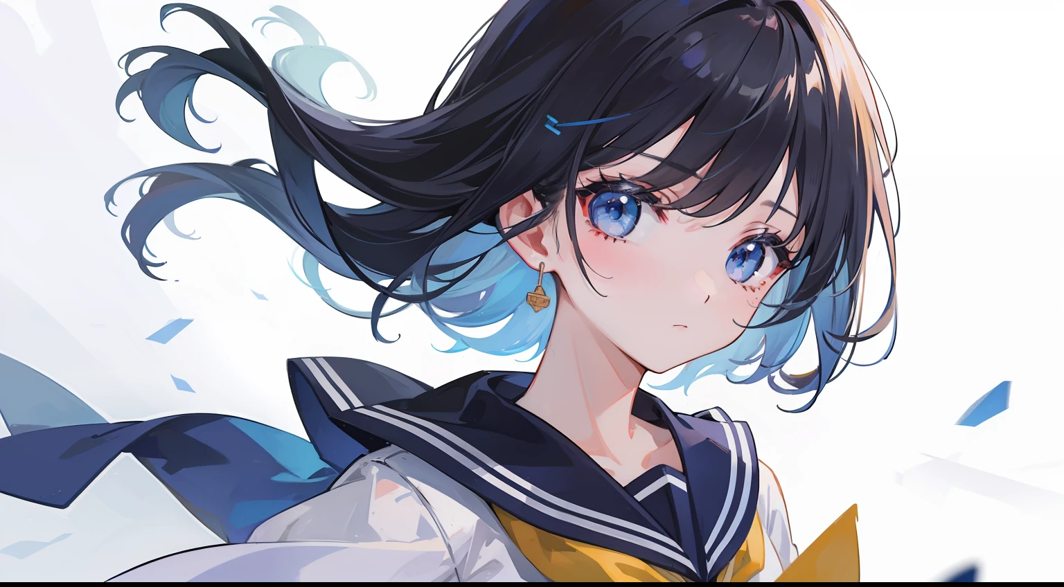 One girl、Have a gun、Point the gun、a sailor suit、masterpiece、top-quality、Top image quality
