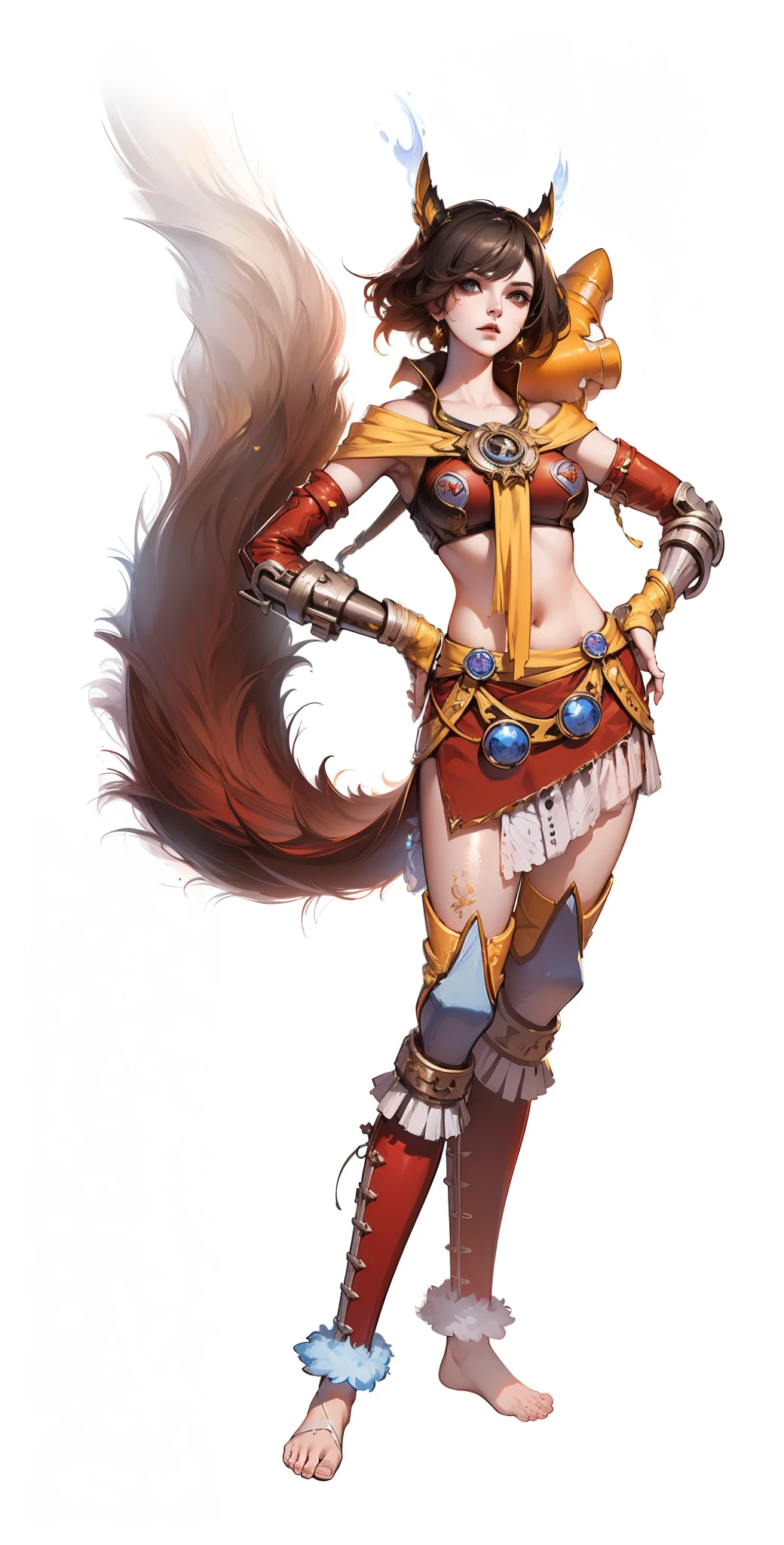 epic exquisite character art, rossdraws 1. 0, inspired by Jules Chéret, cushart krenz key art feminine, fantasy character, digital fantasy character, fantasy character art, character artwork, stunning character art, video game character art, holy cyborg necromancer girl