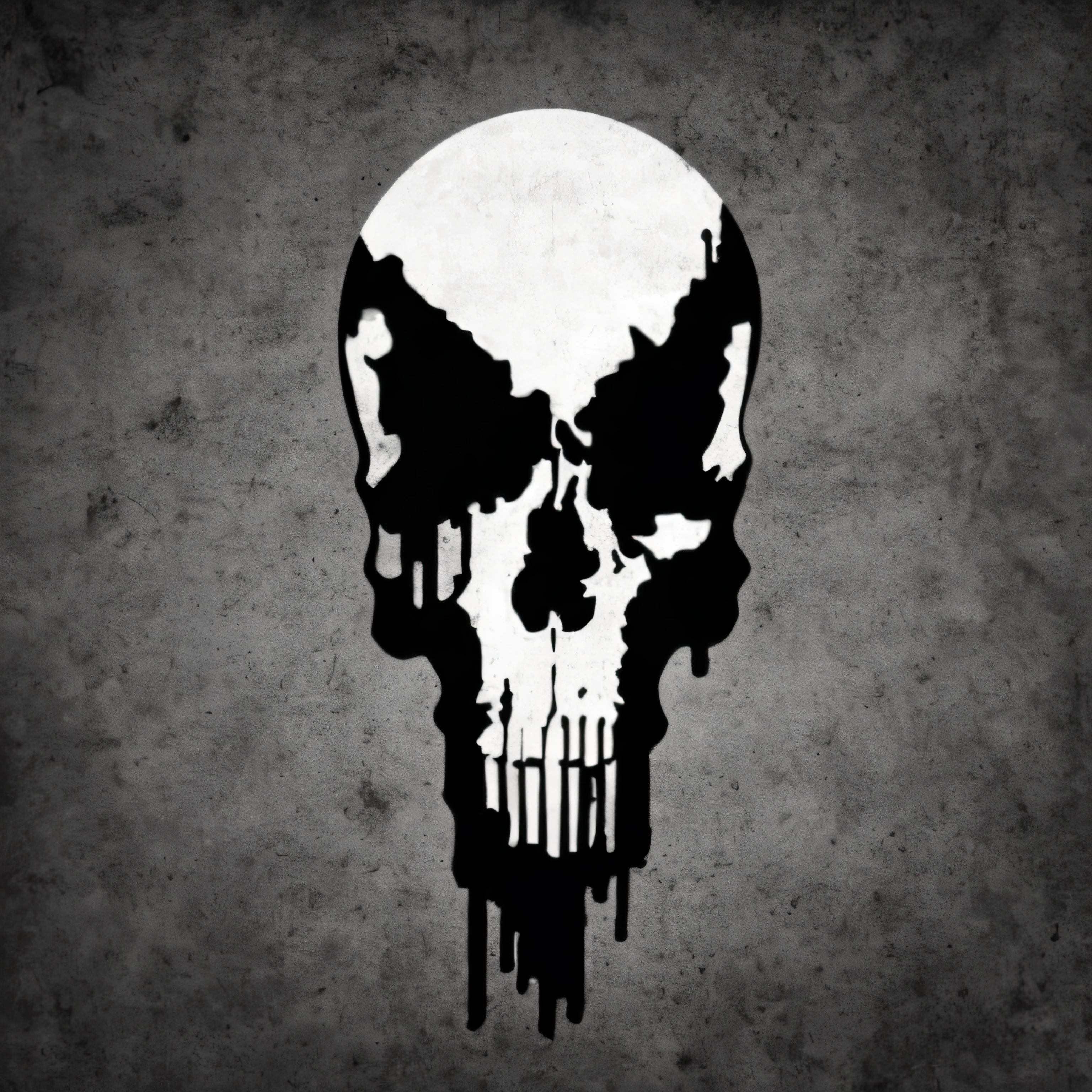 a black and white image of a skull with a large face, minimal black skull warpaint, ((skull)), skull head, Skull design for a motorcycle club shield, Punisher, foto de perfil, imagem de perfil, death skull, fundo preto, linhas definidas, alta resolução, highes definition, bordado