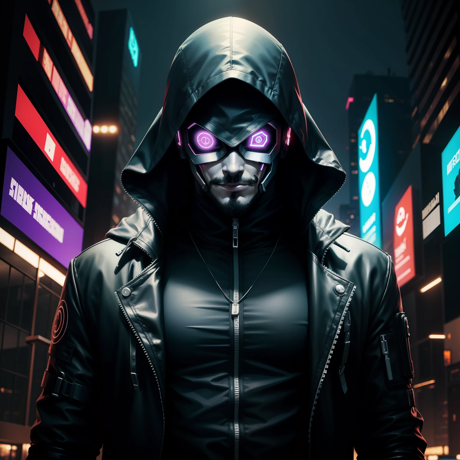 homem,cyberpunk, hacker, figura encapuzada, Figuras encapuzadas, Anonymous,dark