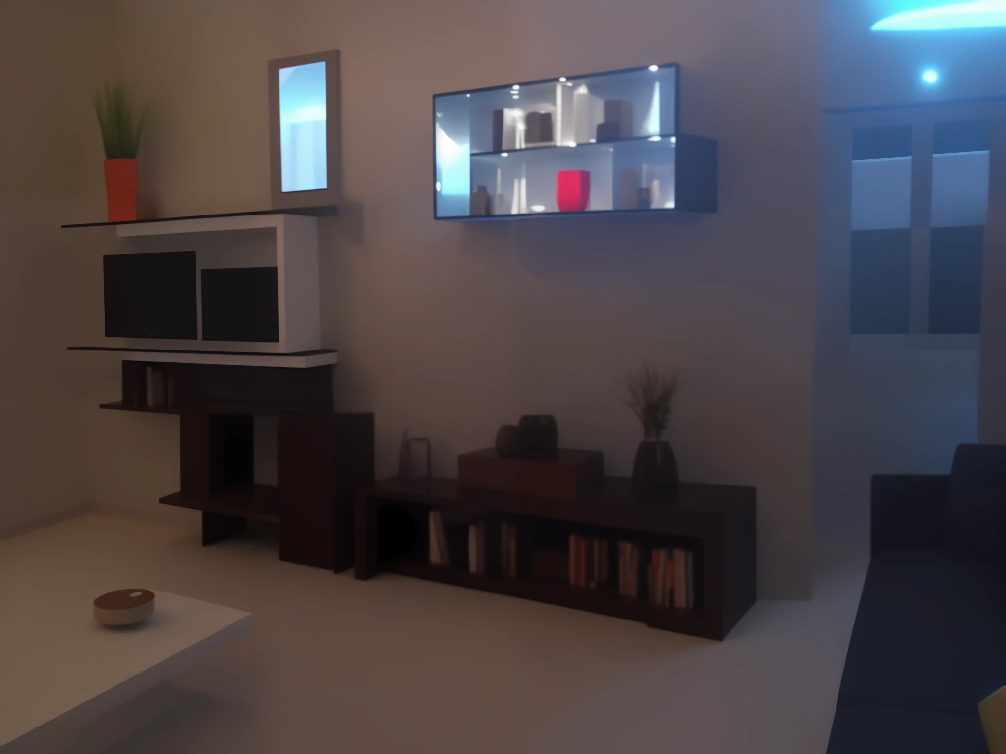 moderno, Realismo, sofa, hd