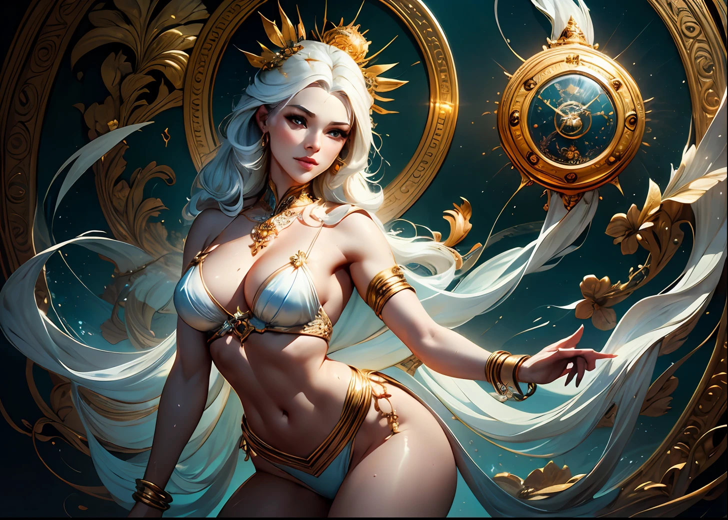 face by tom bagshaw art station,, Moon Goddess, Full Length Figure, Contemptuous Gaze, Detailed Face, (Naked: 1.4), (See-Through Lingerie: 1.3), Gold Decoration, Black Plain Background,beautiful caucasian girl close-up, body in dynamic movement, oil, digital art, splash, full body,art by Sakimichan,oriental mandala tattoo, fractal background, silver and gold and bronze spirit,floating antique clock, lamp ancient, splash,seductive pose, visible pubic hair, breasts visible,full body,beautiful European Caucasian Girl, Beauty, sexy, bare breast, cleavage, bare legs, see-through, standing, hanfu, wet, clear, realistic, highest detail, dragon pattern, phoenix, sacred, holy, golden mountains, heavenly palace, countless palaces, clouds, golden light, golden lotus, (tianchi bath), view of pubic hair,splash, full body,art by Sakimichan,slight smile,plash,seductive pose, visible pubic hair, breasts visible,full body,Transparent clothing, slight smile,Jean-Baptiste Monge style, bright, beautiful , splash, Glittering , cute and adorable, filigree, , rim lighting, lights, extremely , magic, surreal, fantasy, digital art, , wlop, artgerm and james jean,floating antique clock, lamp ancient, splash,floating antique clock,face by tom bagshaw art station,, The perfect masterpiece,Highest quality,Perfect artwork,8K, Upper Body Lens,front portrait,Delicate face,Watching the audience, beautifuGirl,Magical transparent eyes,white hair,Red background, Digital Art,plane illustrations,colorful illustration,minimalist style,anime cartoon style,face by tom bagshaw art station, view of pubic hair,Goddess maiden, gorgeous, splashing, flame, flowing pen and ink,full female body, beautiful caucasian girl close-up, body in dynamic movement,fluid, 3d fractals, light particles, spirit ink, smooth, shimmery, dreamy glow, 16k, sf, complex art masterpiece, Transparent clothing, slight smile,, open legs, view of pubic hair, 1 sexy girl in transparent forest clothes,exposed breasts, open transparent t-shir