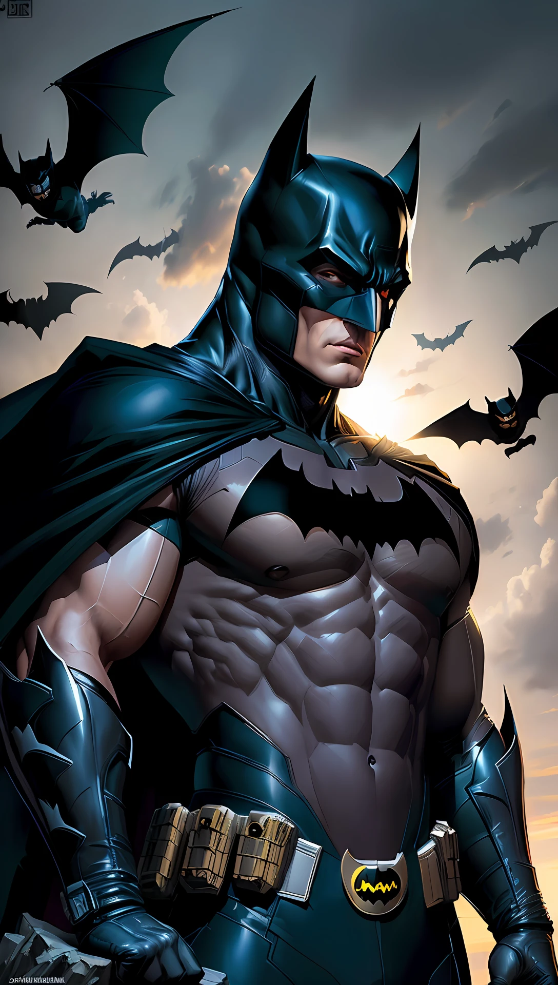 Batman standing on a rock with bats flying around, Retrato do Batman, Retrato do Batman, Mecha do Batman, Batman com armas, Anigirl Batman, O Batman, Batman, Batman empunhando machado, Sylvester Stallone como Batman, Batman como um zumbi, Neal Adams | Escuro, inspirado em Jim Lee, Estilo de Arte DC Comics, Batman como um zumbi!!!Dark Knight