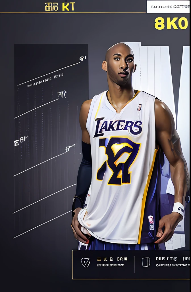 Kobe Bryant ((best qualtiy, 8k, tmasterpiece:1.3)), Focus:1.2,full bodyesbian