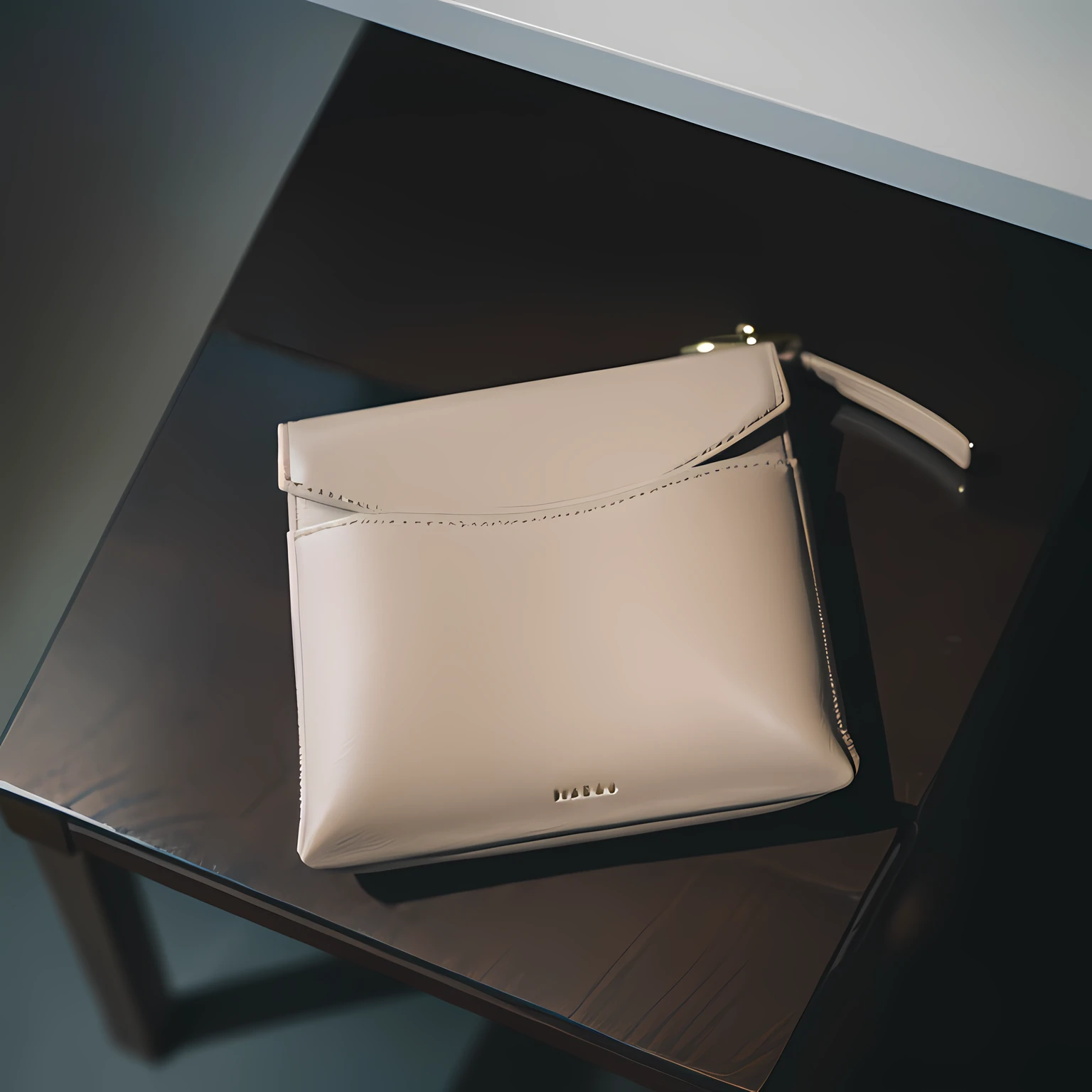 A4 folder:1.5, On a table:1.1,greybackground:1.3 and white background:1.2, product image, Product photo, detailed product shot, high quality product photo, Leather Pouch, detailed wide shot, detail shots, products shot, high resolution product photo, highly detailed product photo, author:Matthias Koroth, functional and elegant look, top angle