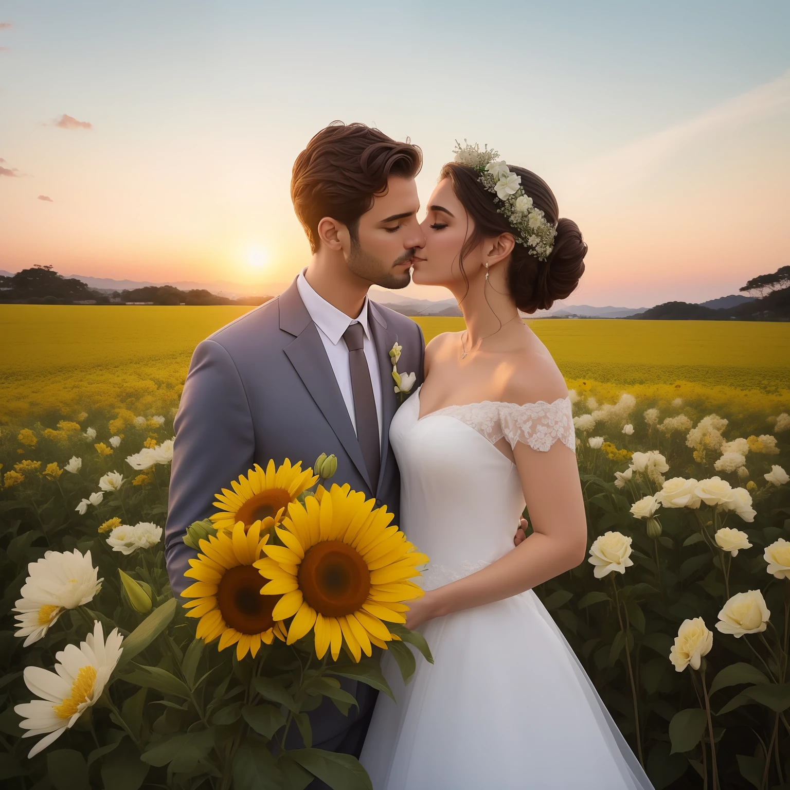 Casal , amor , flores, universo , luzes