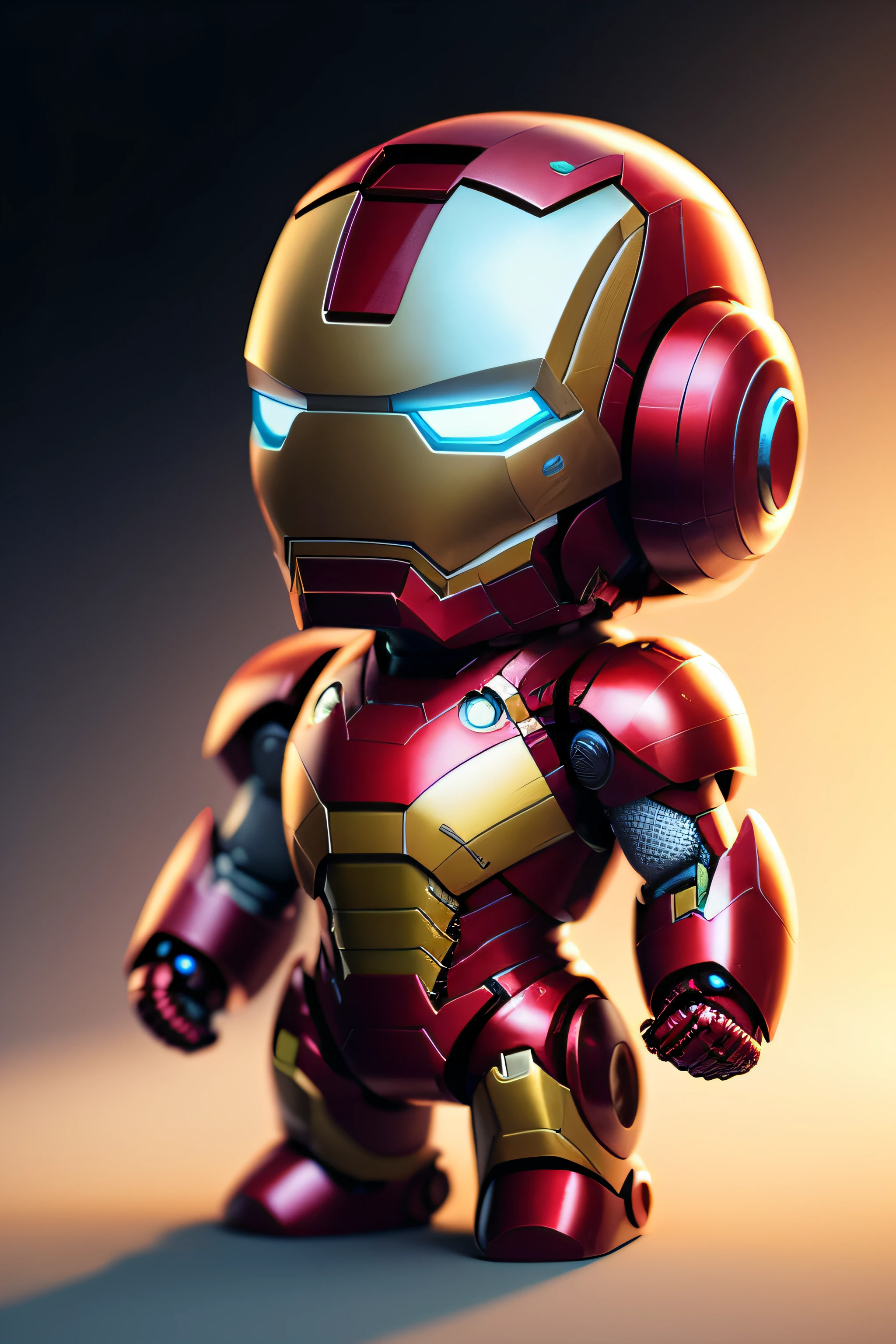 a close up of a toy iron man with a helmet on, like ironman, iron man, superior iron man, high detail iconic character, minion iron man, ironman, cyberpunk iron man, amazing wallpaper, hd wallpaper, portrait of iron man, hq 4k wallpaper, marvel character, cute 3 d render, hot toys, totoro as iron man, tony stark