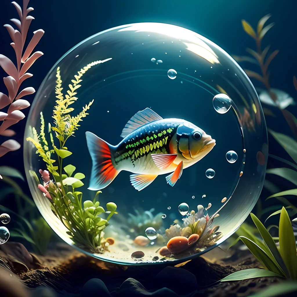 Bubble Fish ， trpical garden