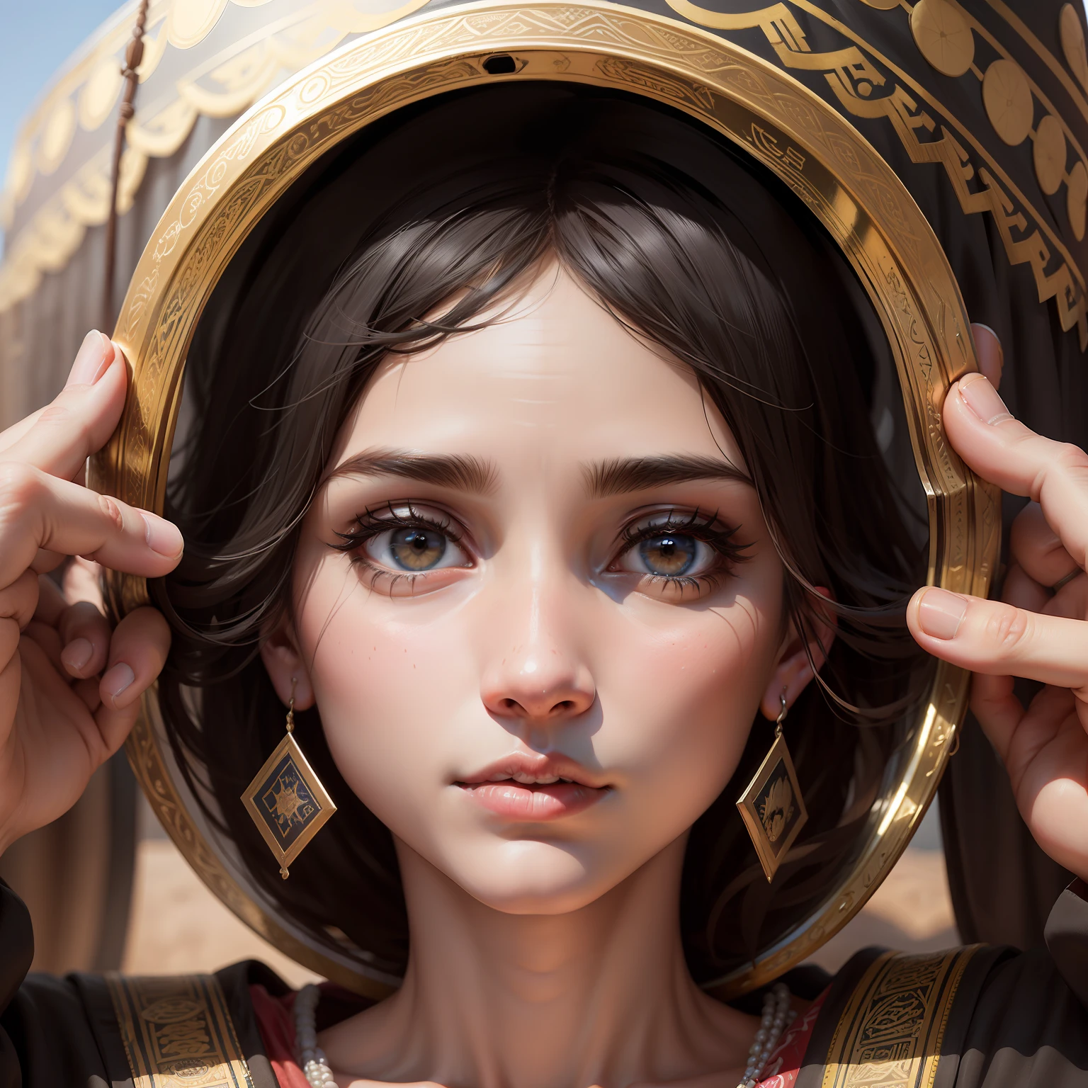 A person who was born in Mecca in 570 AD. realistic selfie
