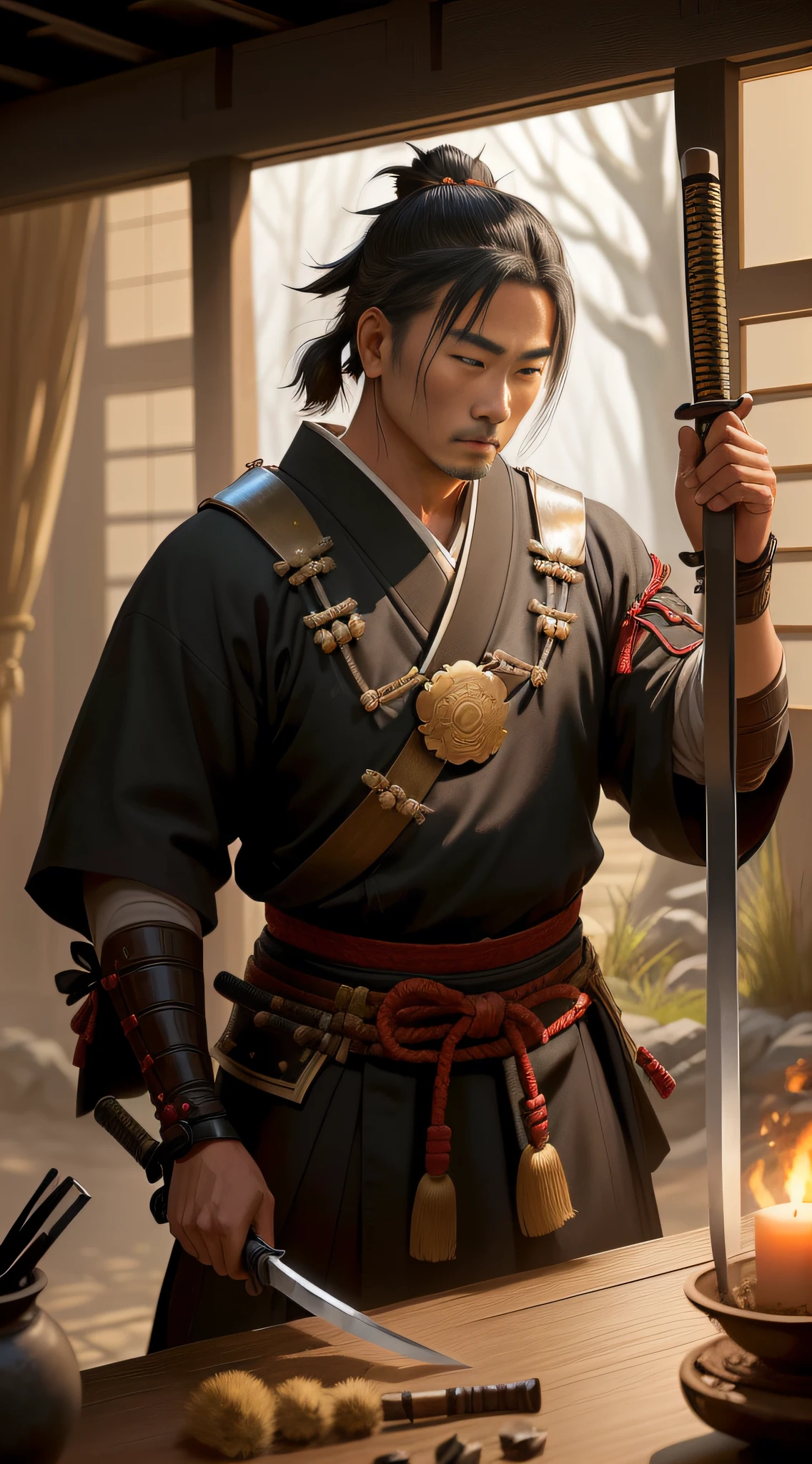 In the twilight of the samurai era, an aging warrior, retired from the tumultuous life of battles, now seeks to preserve the ancient art of sword-making. Take us on a journey through his humble forge, where he imparts his knowledge to a young apprentice. Uncover the secrets of forging the legendary katana, the bond between the mentor and apprentice, and the legacy he hopes to leave behind as the last of the great samurai swordsmiths.