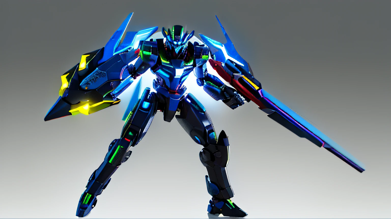 ((masterpiece)), a  (((robot))) with sleek and menacing design, glowing eyes, full body, highly detailed