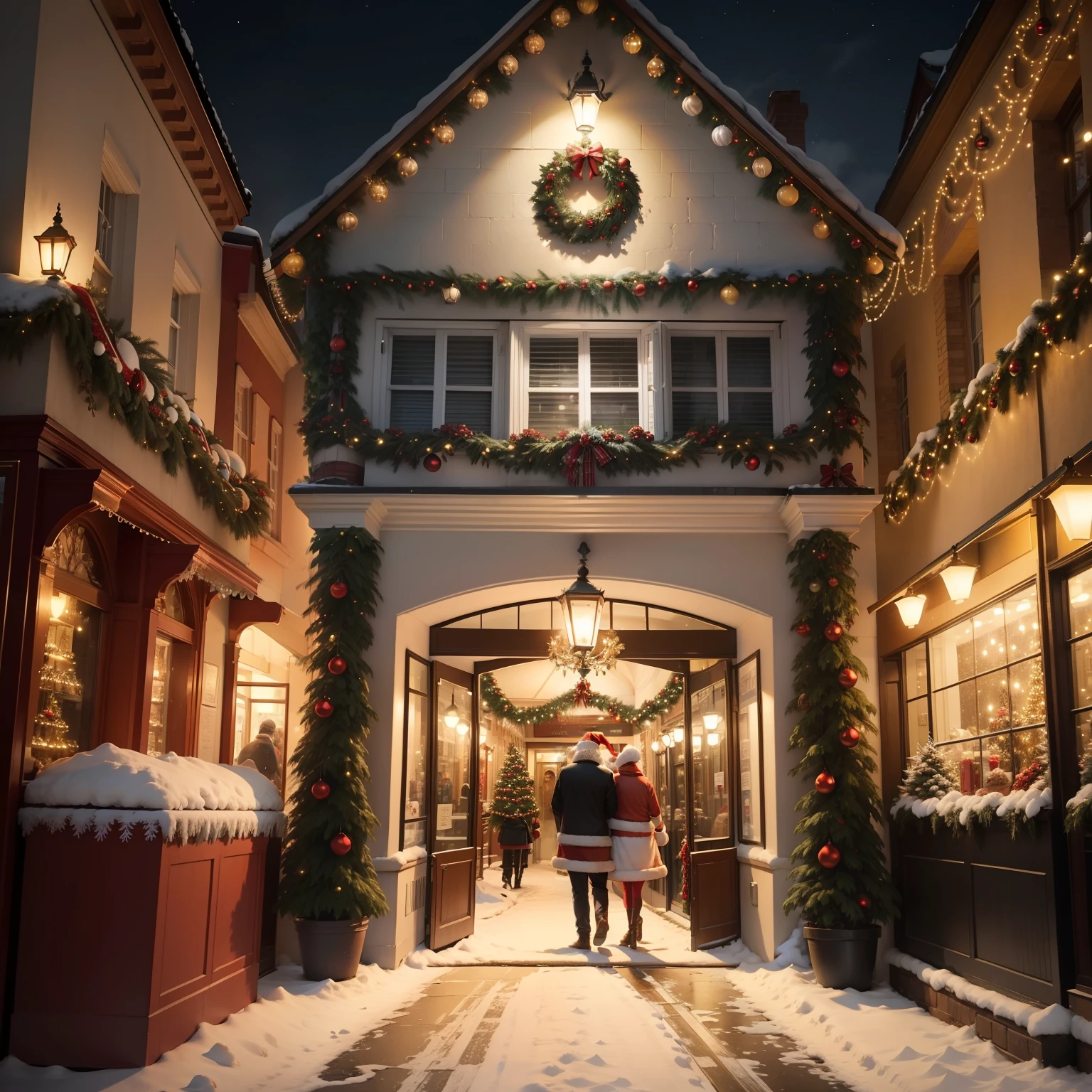 christmas,santa,Christmas decorations,high street,
