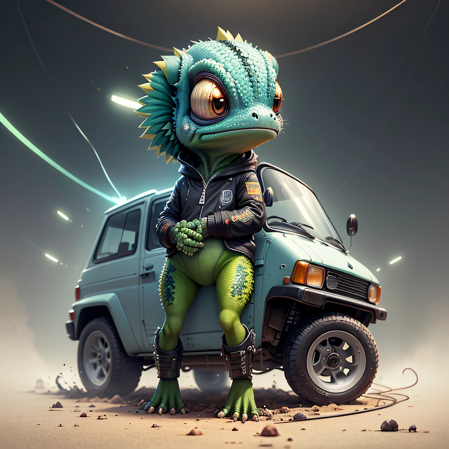 I would like to create the chameleon animal as a mascot of my electrical company --auto