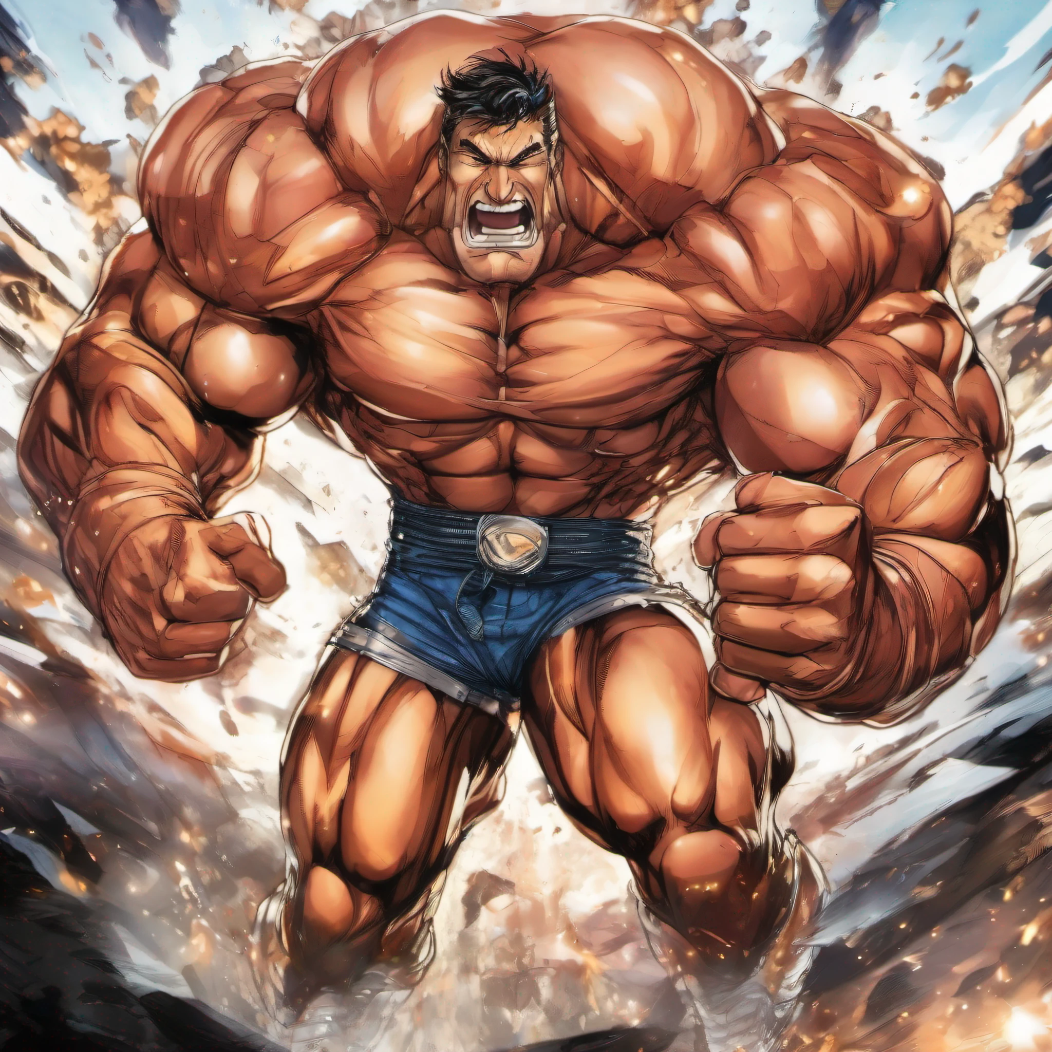 ((cosmo)), ((Cosmos)), (Manga art style), Anime Visual, obra-prima, vortex de fogo, foco nítido, Dramatic, arte da pintura, vortex de fogo nos punhos, punhos cerrados acertando 1 muscle man, vortex de fogo no muscle man , anime, Arremesso longo, 85 millimeters, super detalhe, (((cenario grego antigo dynamic )))