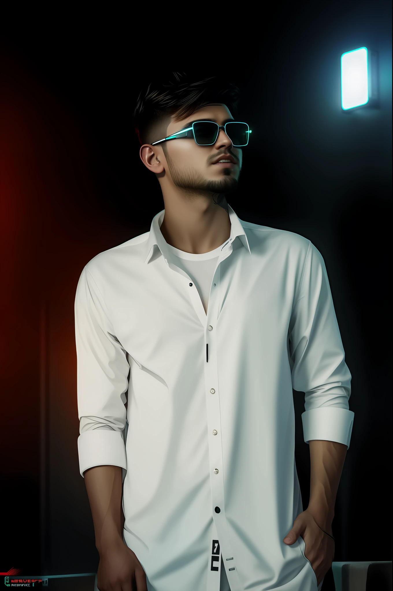 Change background cyberpunk handsome boy, realistic face, 8k, ultra realistic,