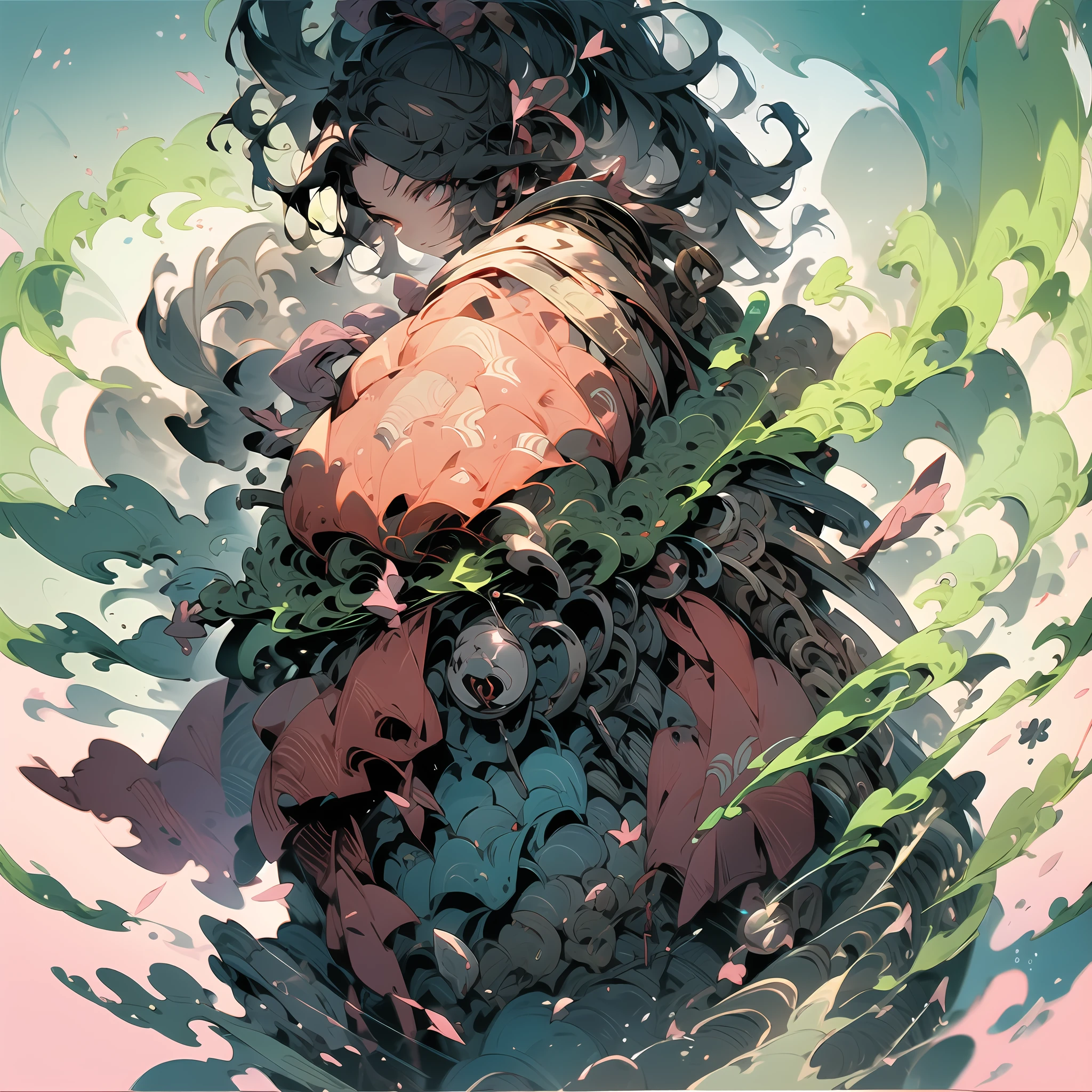 best quality,masterpiece,ultra high res,(depth of field) , professional lighting, physically-based rendering,perfect anatomy, hyper extreme detailed cg unity 8k wallpaper,BREAK
samurai,(japanes aromr),collarbones,(blue eyes),half-closed_eyes ,twintails,(absurdly long hair),(messy floating pink hair),large_breasts, vacuum tubes, speed lines, fake screenshot, wallpaper 8k CG, very fine 8KCG wallpapers,(a girl, Looking at the running away from the side),his high-quality, realistic image is a wide shot of an inn, with the tradition of hot spring water cascading down from the roof of the inn in a worm’s eye view, in a 4DCG style.