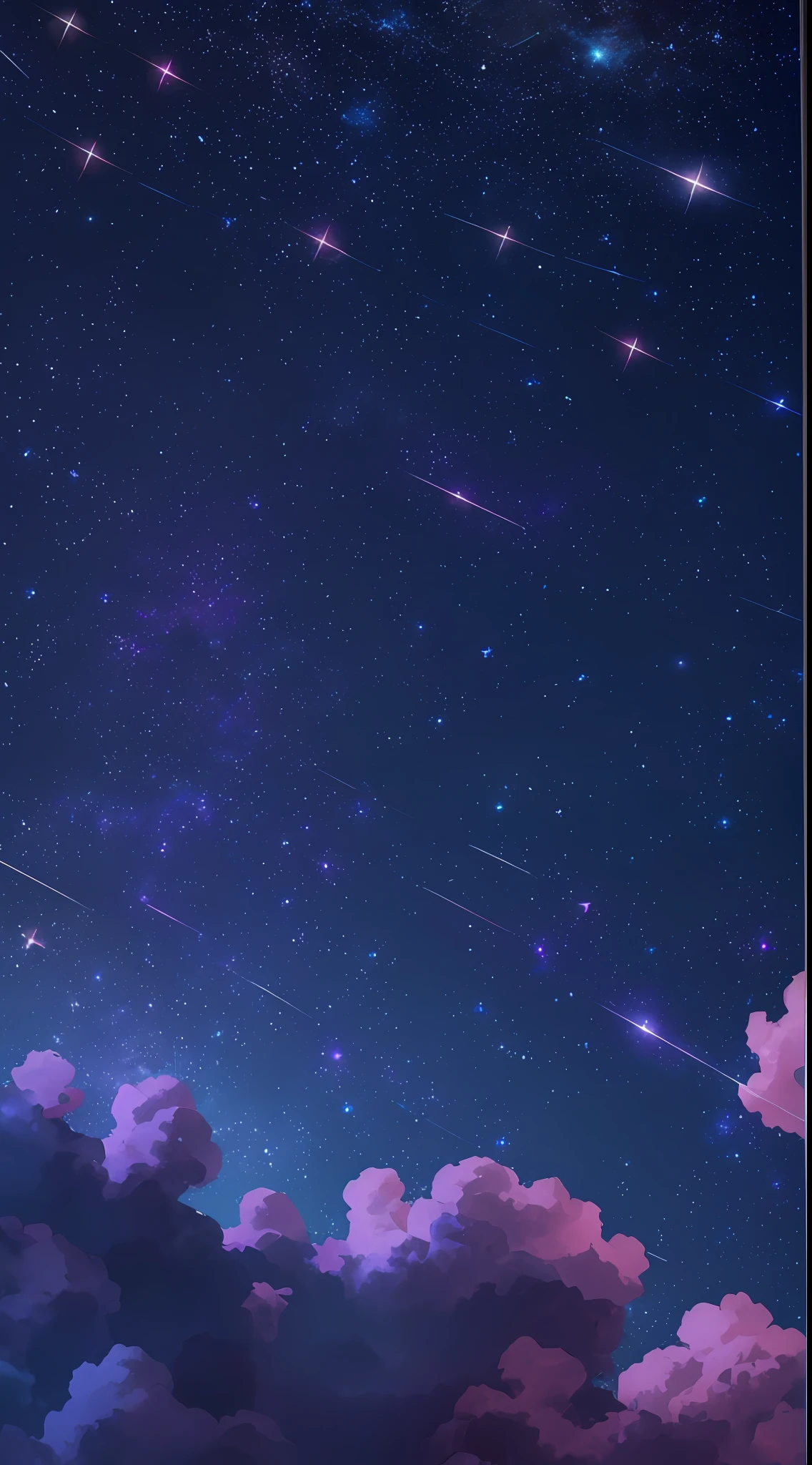 Wallpaper for mobile that refers to immersion in a great void when looking at the starry sky, be creative and deep, use the necessary tools and that you find appropriate;.