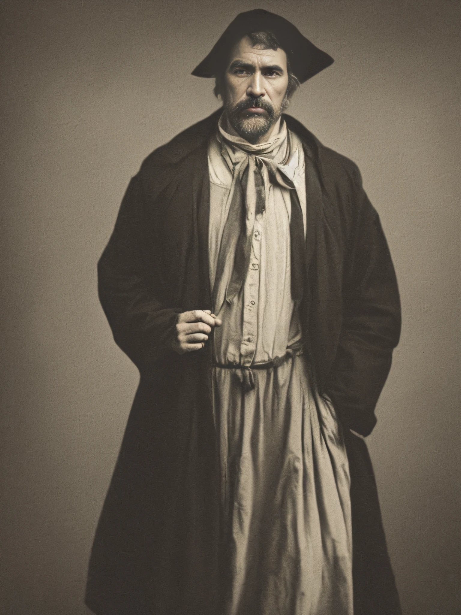 retrato fotorrealista impressionante, 17th-century Puritan man, barba, toga preta, roupa preta, (8k, Foto RAW, melhor qualidade), (Realistic) ultra-detalhado, beautiful dynamic dramatic dark moody lighting, Sombras, cinematic atmospheric, fotografia, biblioteca, academic