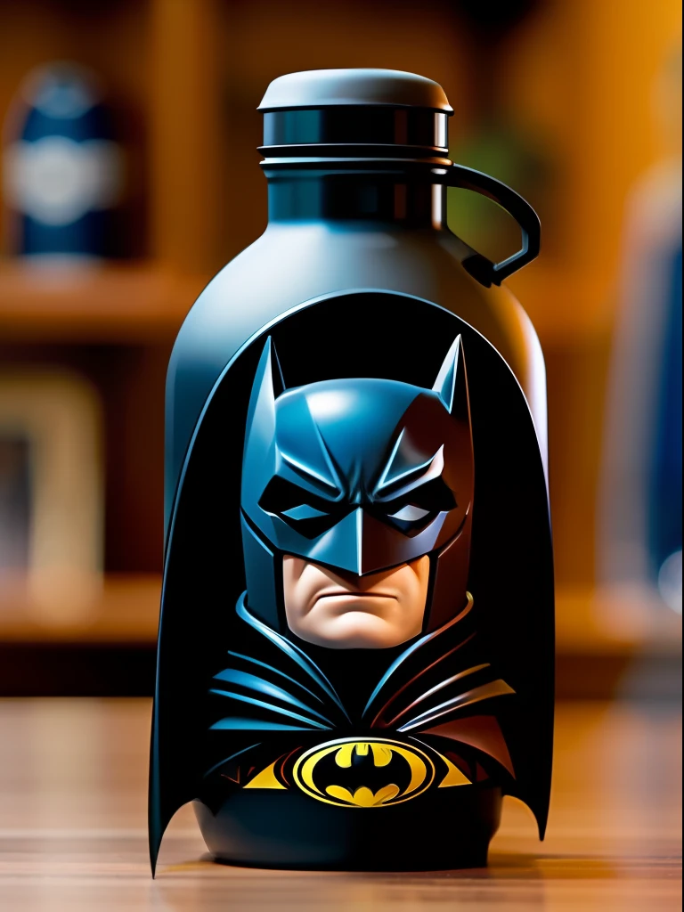 An anthropomorphic bottle of Batman