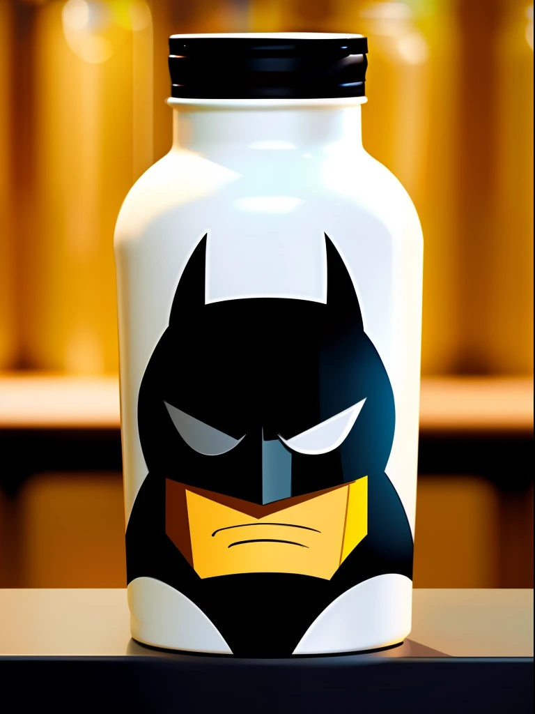 An anthropomorphic bottle of Batman