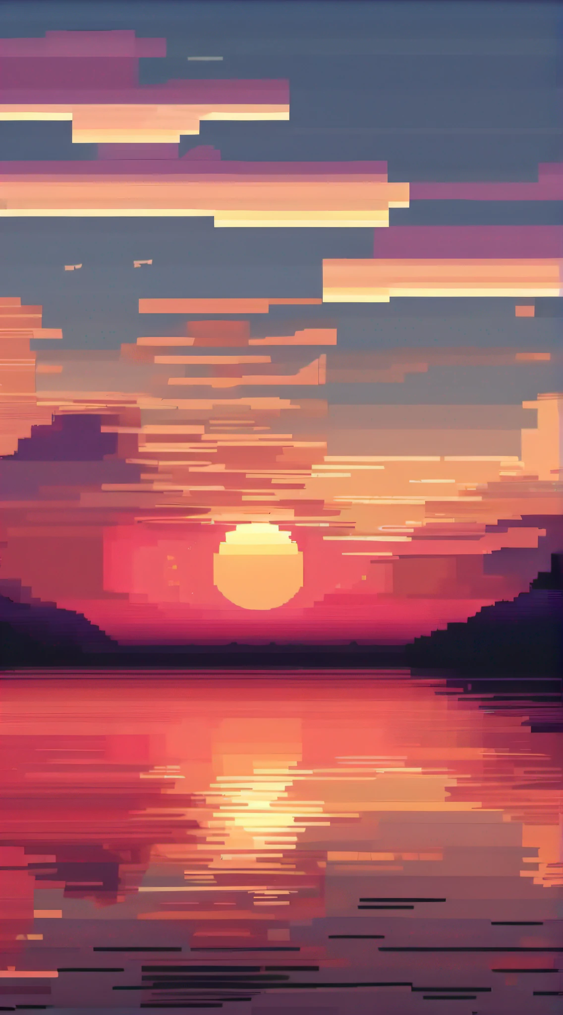 calm and serene sunset