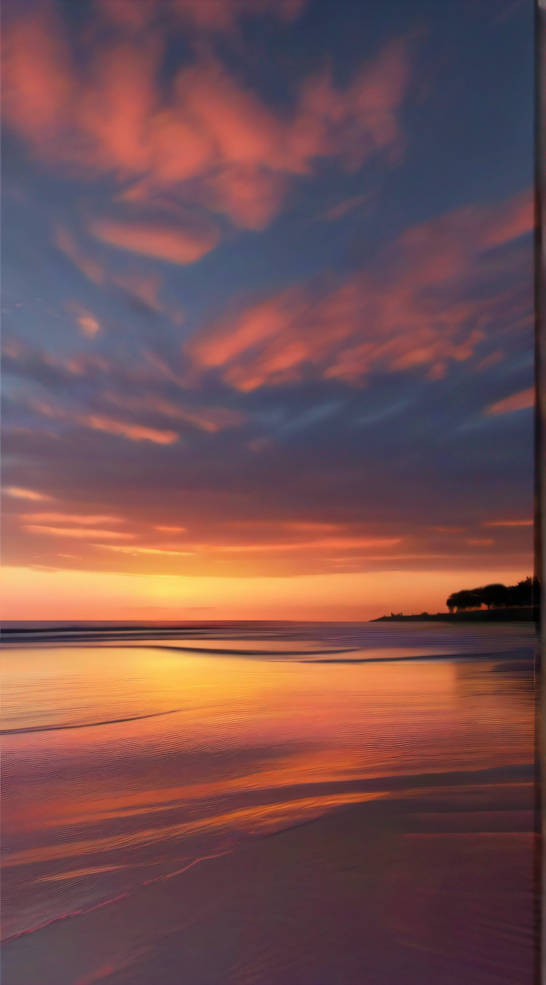 calm and serene sunset