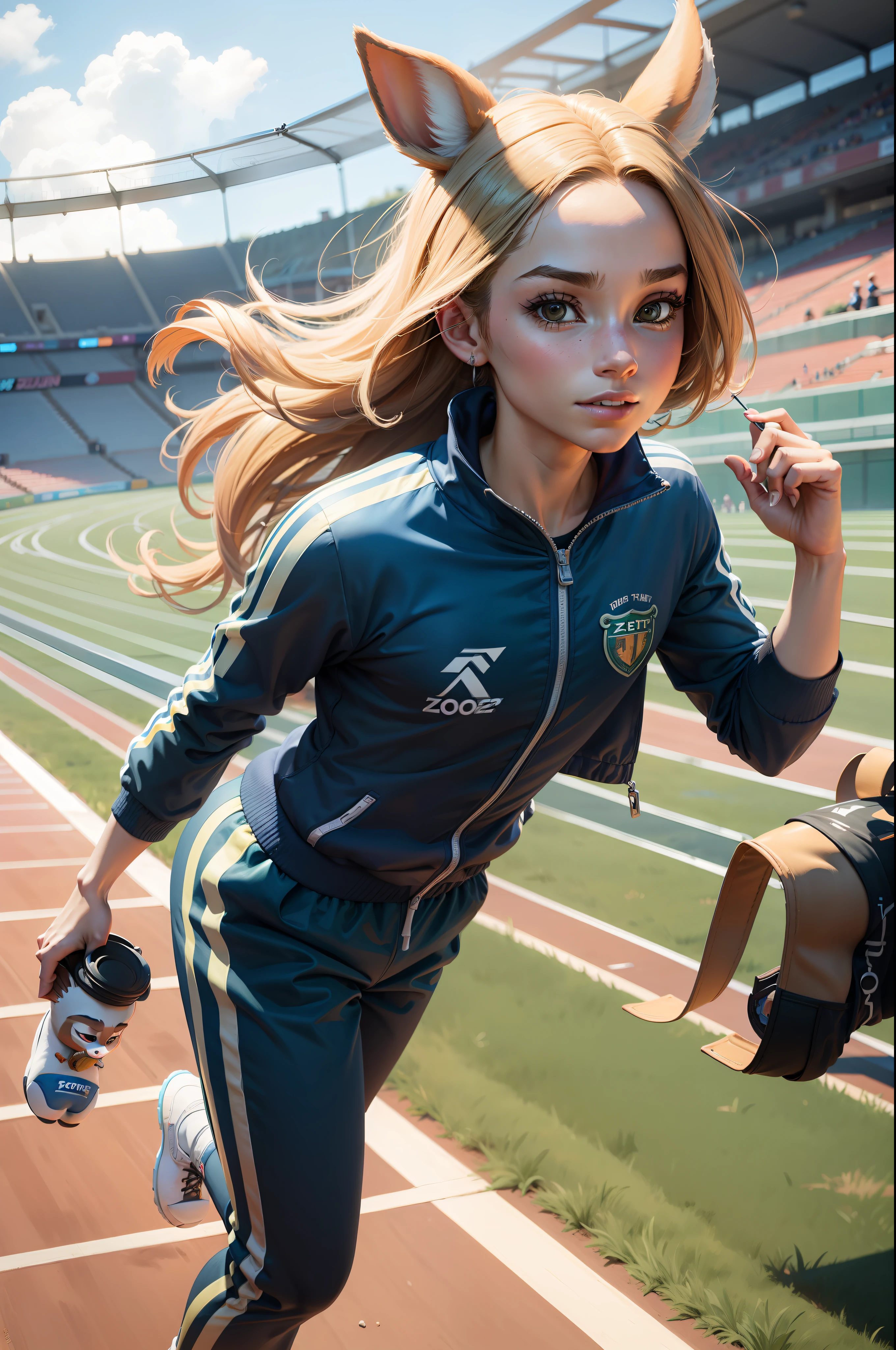 Zootopia,Games,Run on the track,Wearing track suit,Contest