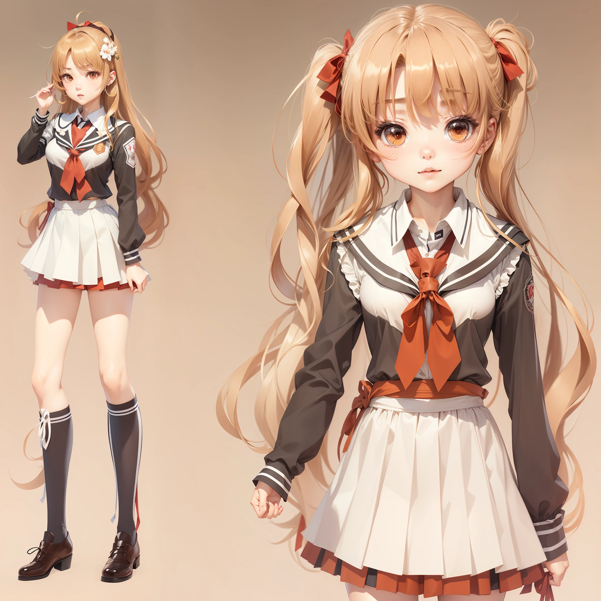 Misuzu Kamio is a beautiful girl and one of the heroines in the story. Here are her physical characteristics: 1. Hairstyle: Misuzu has ponytail hair. Her hair color is usually dark brown or black, but there are scenes where her hair color changes as the story unfolds. 2. Eyes: Her eyes are slightly large and usually have a bright brown or amber color. 3. Outfit: Misuzu wears a school uniform. It is a typical Japanese high school uniform with a sailor collar and a skirt. 4. Distinctive accessory: Sometimes, Misuzu wears a white ribbon tied in her hair. This ribbon is one of her character design features.