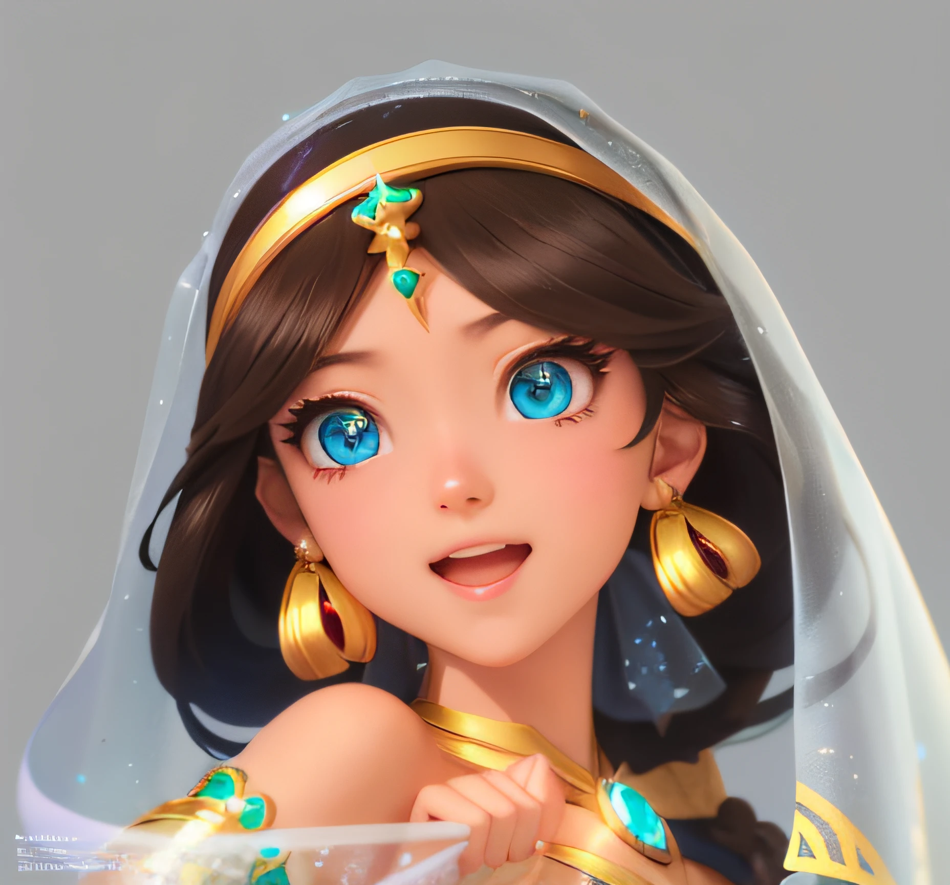 tmasterpiece, Best quality, 1girll, (Anime), (Manga), (2D), Half body, Perfect eyes, The eyes are the same, Global illumination, softlighting, Dream light, Digital painting, extremely detailed CGI anime，k hd， 2K、big laughter
