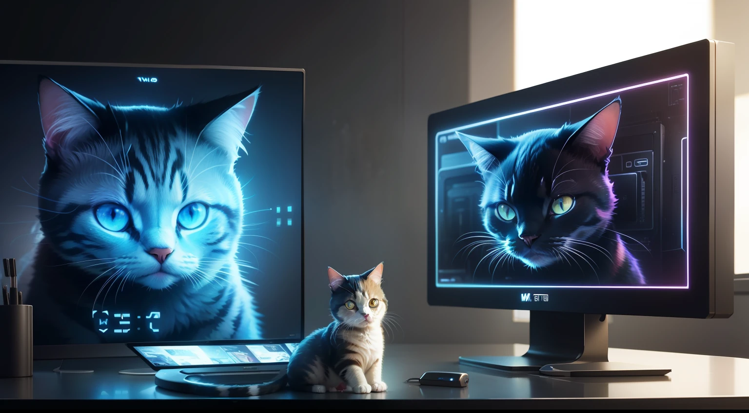 Electronic screens，Virtual pets，Virtual machine cat