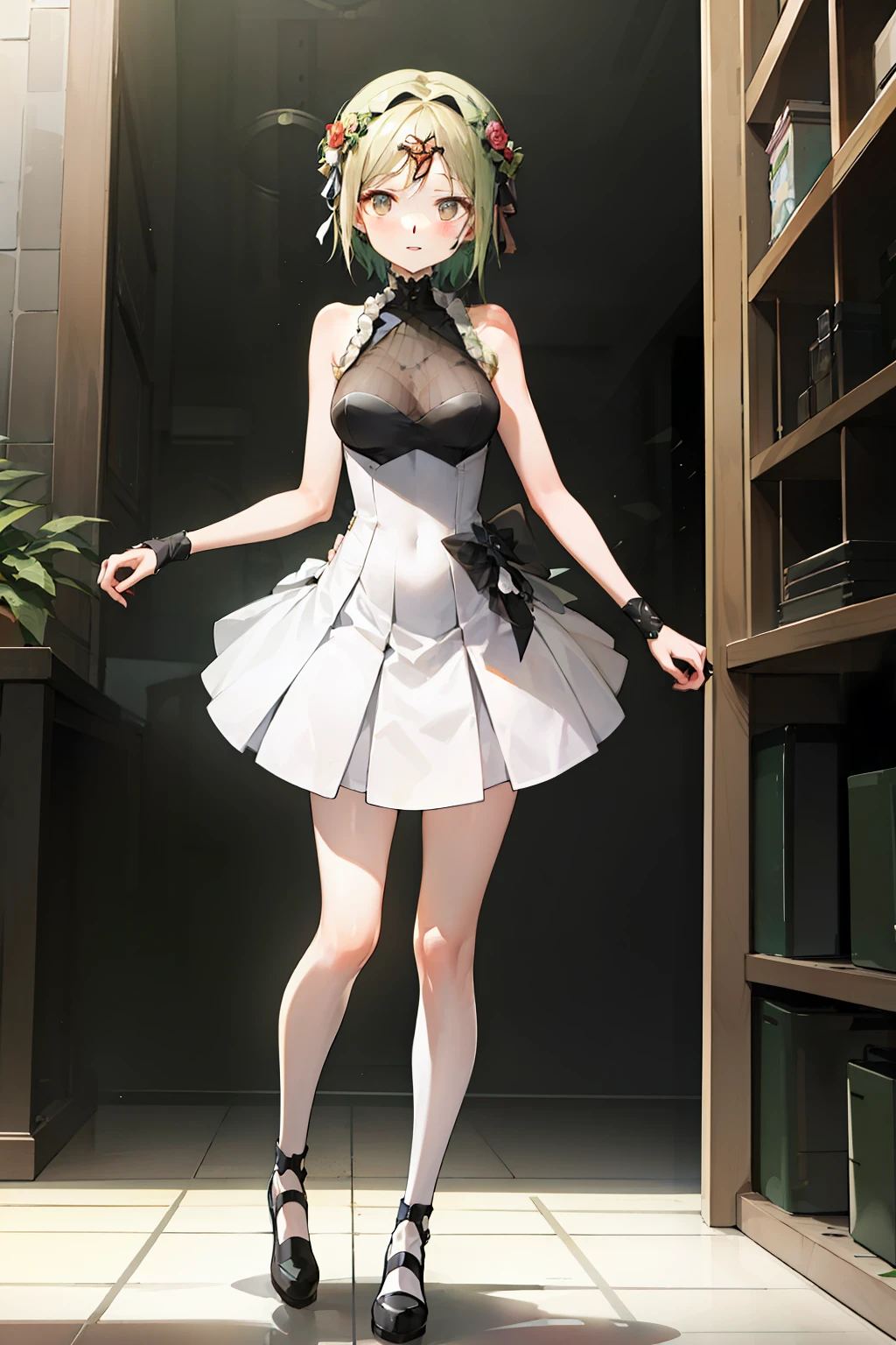 White dress standing up at the pure lust girl