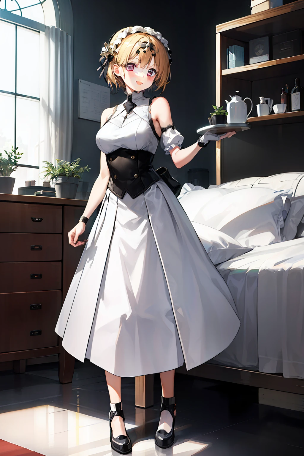 White dress standing up at the pure lust girl