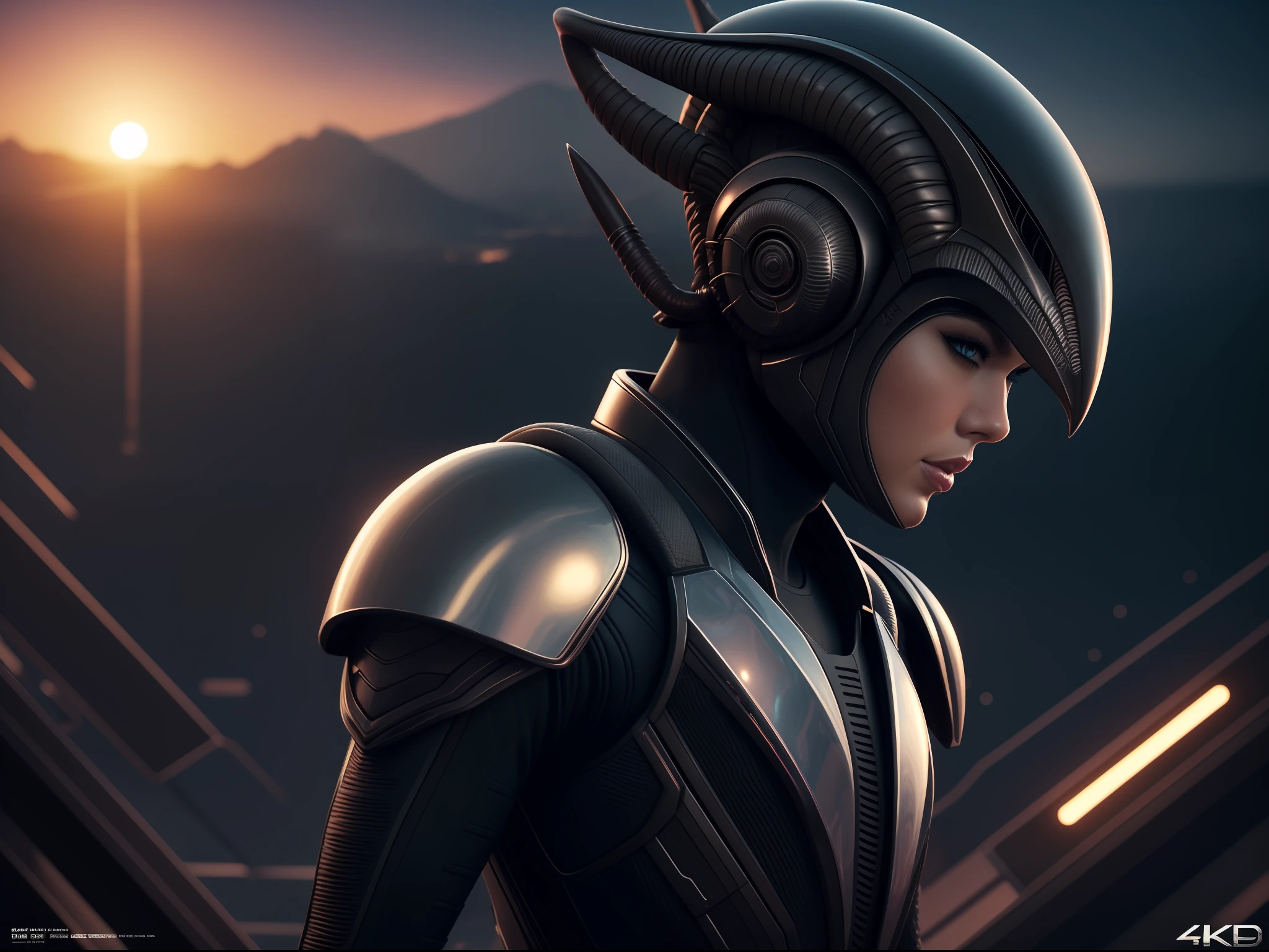 Taylor swift xenomorph alien, synthwave painting, sunset city, digital illustration, extreme detail, digital art, 4k, ultra hd, beautiful d&d character portrait, colorful fantasy, detailed, realistic face, digital portrait, intricate armor, fiverr dnd character, wlop, stanley artgerm lau, ilya kuvshinov, artstation, hd, octane render, hyperrealism