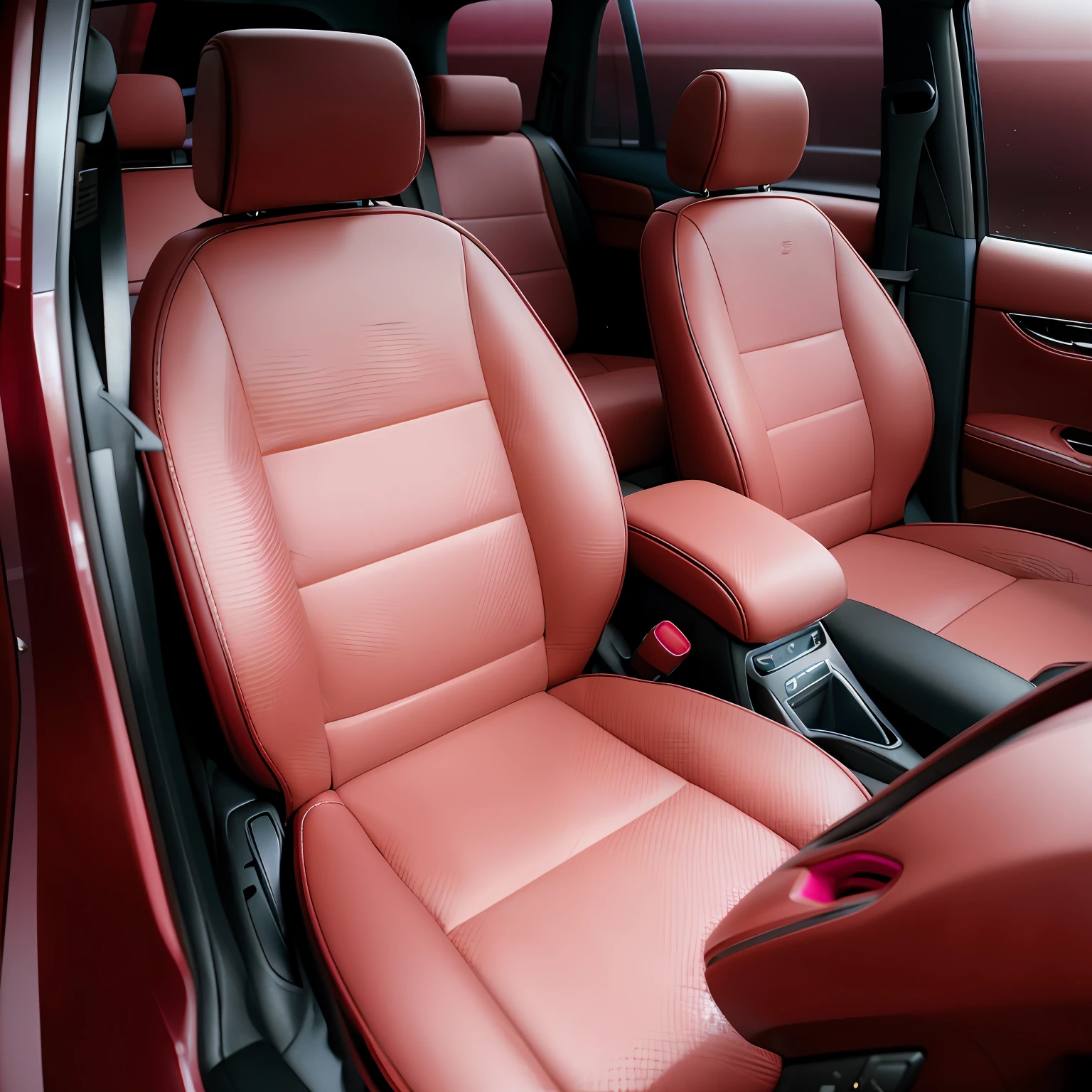 there are two seats in the back of a car with a remote control, pink leather interior, elegant interior, interior background, designed for cozy aesthetics!, interior, interior shot, tundra, highly detailed interior, high end interior, pink trim, inside of a car, glowing interior components, very elegant features, interior photograph, fantastic vendor interior, neutral, vehicle