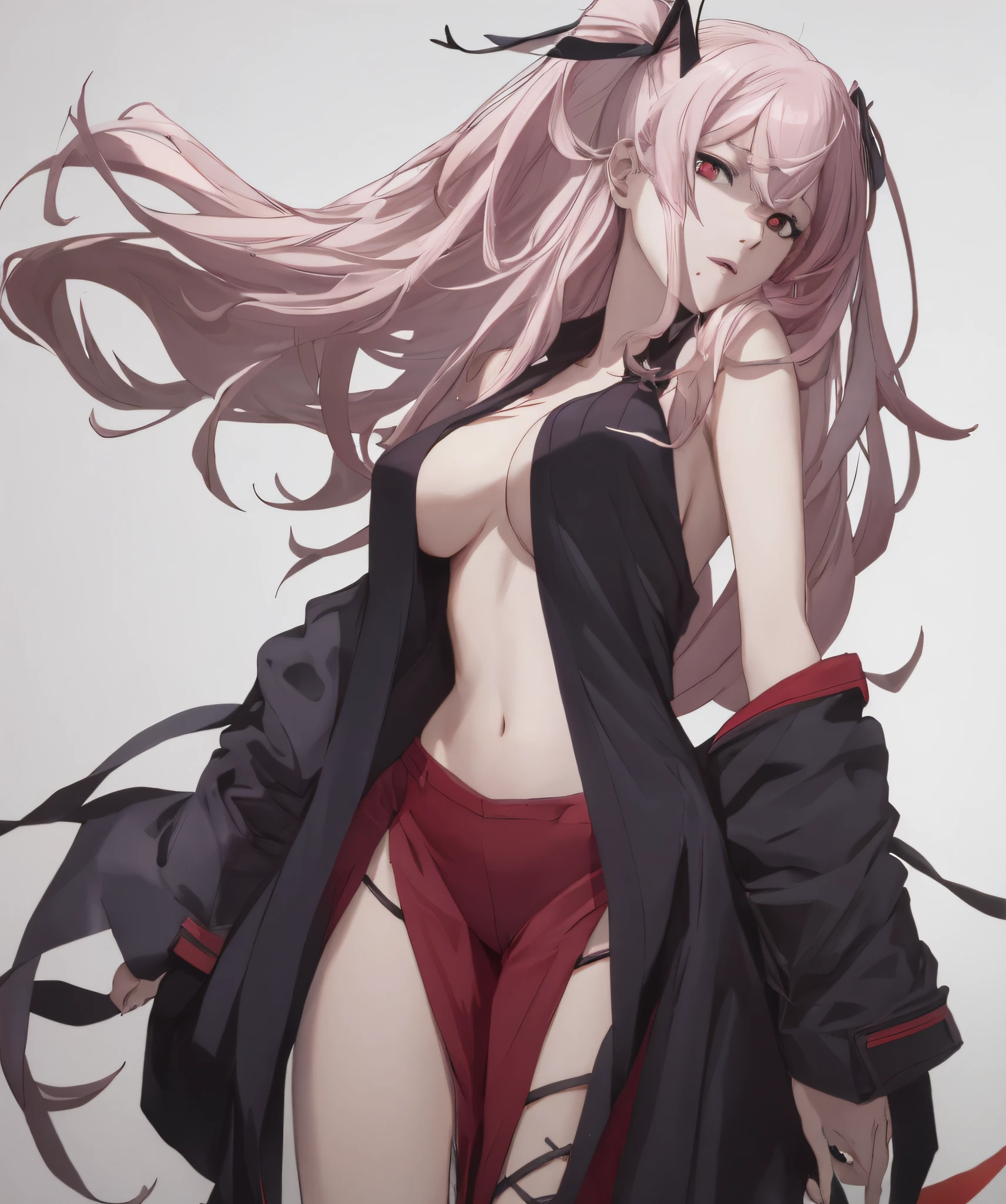 Raised sexy,Bare chest,Be red in the face,long whitr hair,married woman,makina
