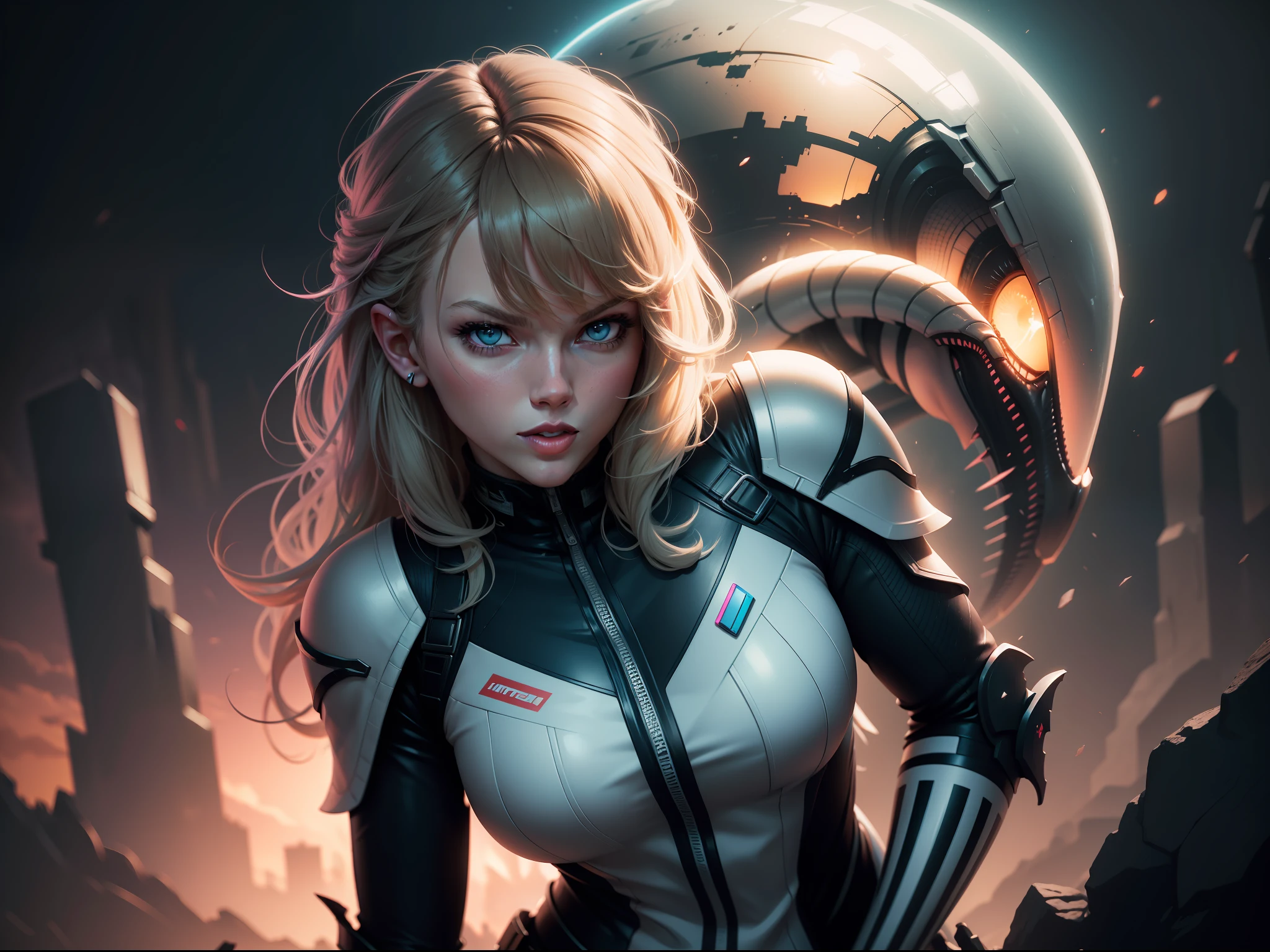 Taylor swift xenomorph alien, synthwave painting,  sunset city,  digital illustration,  extreme detail,  digital art,  4k,  ultra hd, beautiful d&d character portrait,  colorful fantasy,  detailed,  realistic face,  digital portrait,  intricate armor,  fiverr dnd character,  wlop,  stanley artgerm lau,  ilya kuvshinov,  artstation,  hd,  octane render,  hyperrealism