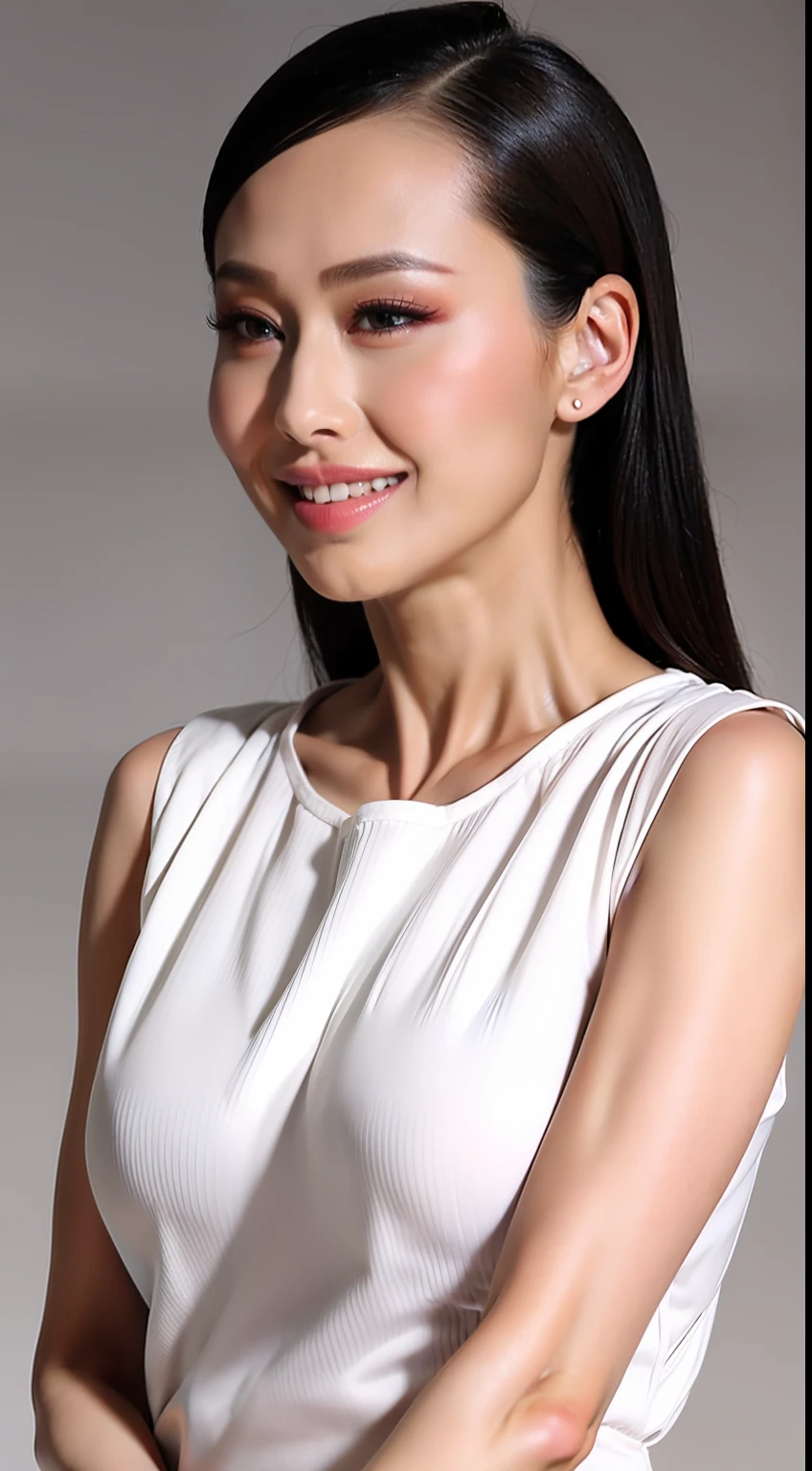 Fashion model 30 years old [[[[closeup cleavage]]]], [[[[boobgasm]]]], [[[[coll]]]], [[[[bshoulders]]]], perfect  eyes, Perfect iris，Perfect lips，perfect teeth，Perfect skin，Soft front light，hdr，Movie girl，Casual，long whitr hair，The background is indoors，（pastel colour：1.2）