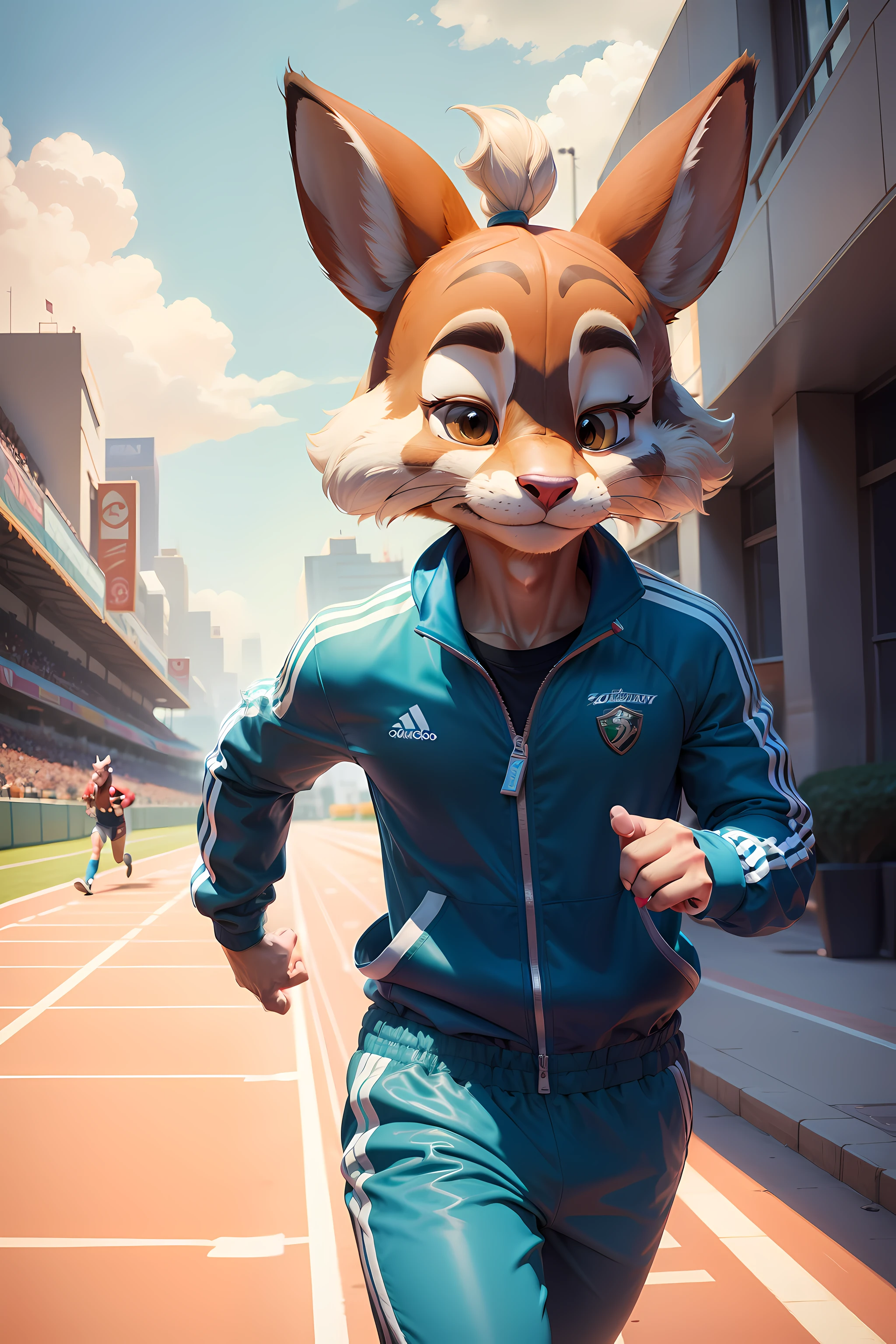 Zootopia,Games,Run on the track,Wearing track suit,Contest