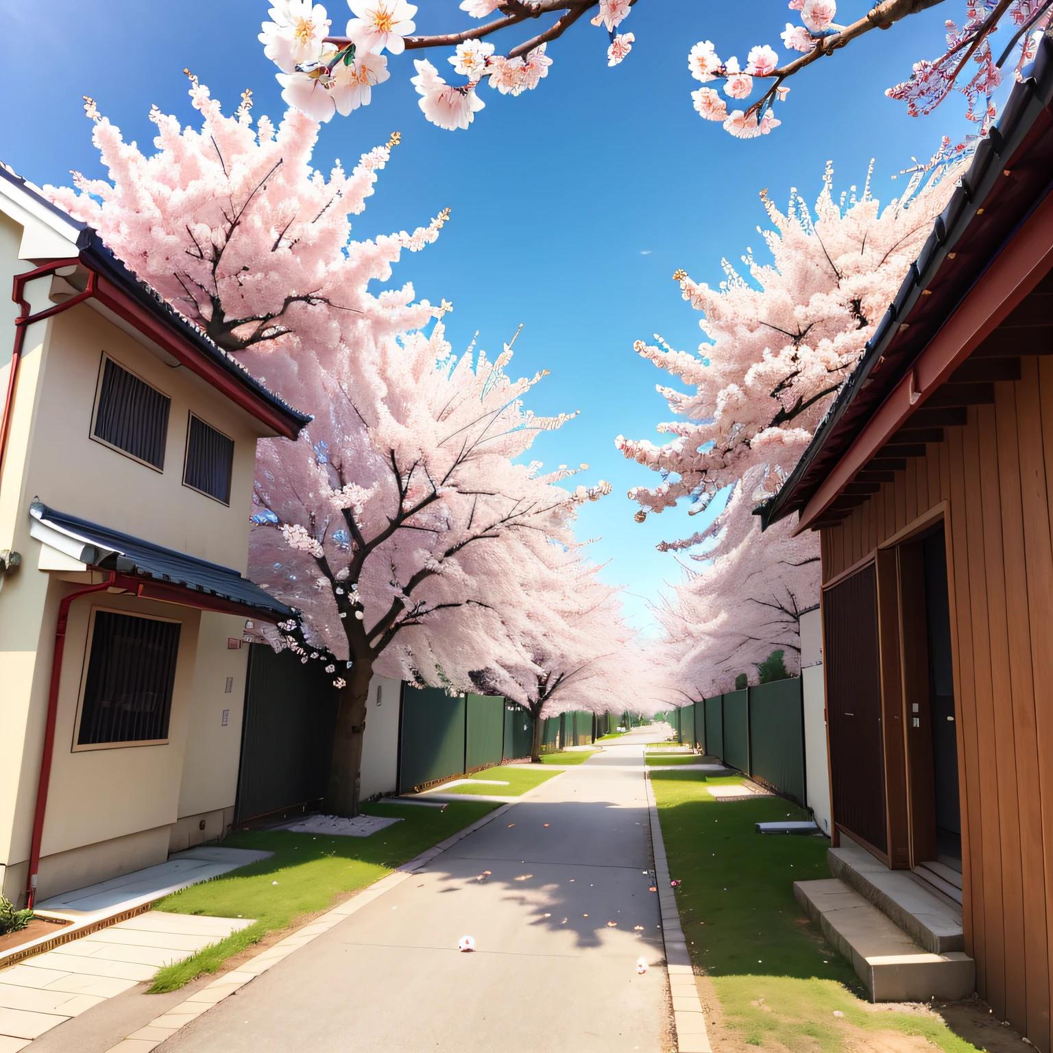 White cherry blossoms with buds to be placed\
