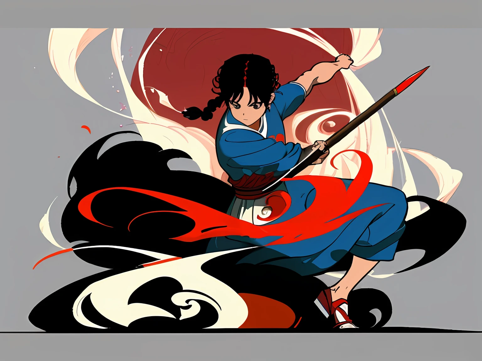 Legendary kung fu master, com trajes de kung fu, musculoso, In different positions, caminhando e correndo, (folha de design de personagem, mesmo personagem, frente, lado, costas), illustration, 1 menina, cor do cabelo, franja, fax penteado, olhos, scene of change of environment, Fax, Pose Zitai, Feminino, Camisa Shangyi, Estrela, Charturnbetalora, (fundo simples, fundo branco: 1.3), --6