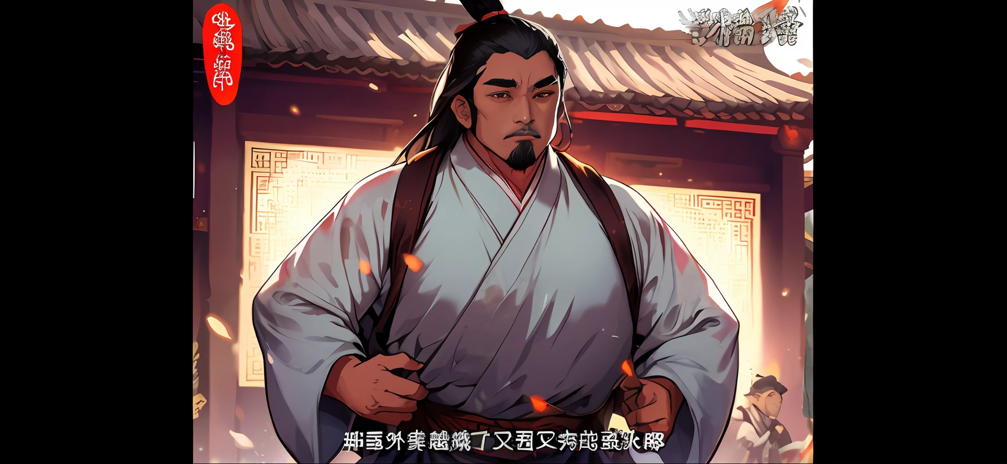 There was a man in a white robe, Inspired by Seki Dosheng, inspired by Zhao Mengfu, zhongli from genshin impact, inspired by Wu Daozi, chinese three kingdoms, Inspired by Cao Zhibai, Keqing from Genshin Impact, handsome guy in demon killer art, Inspired by Zhao Yuan, onmyoji